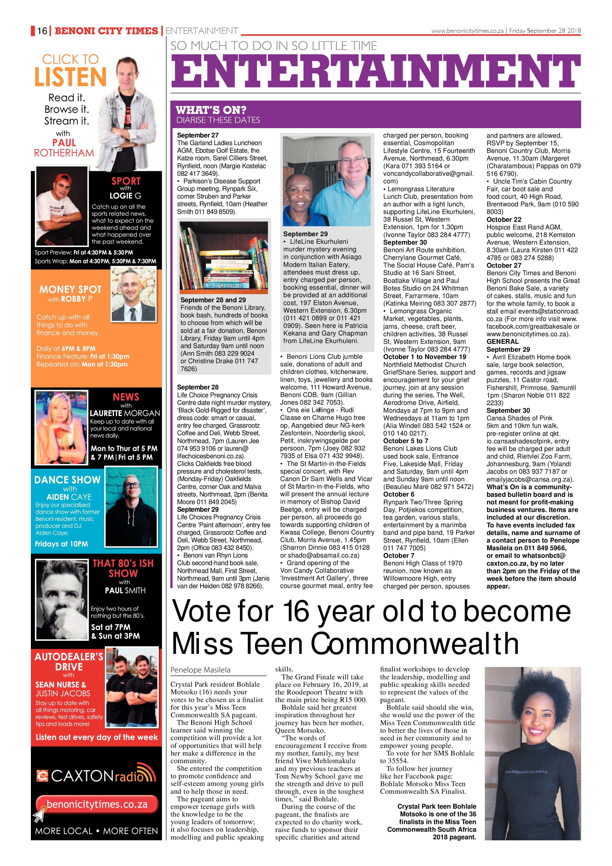 Benoni City Times 27 September 2018 page 16