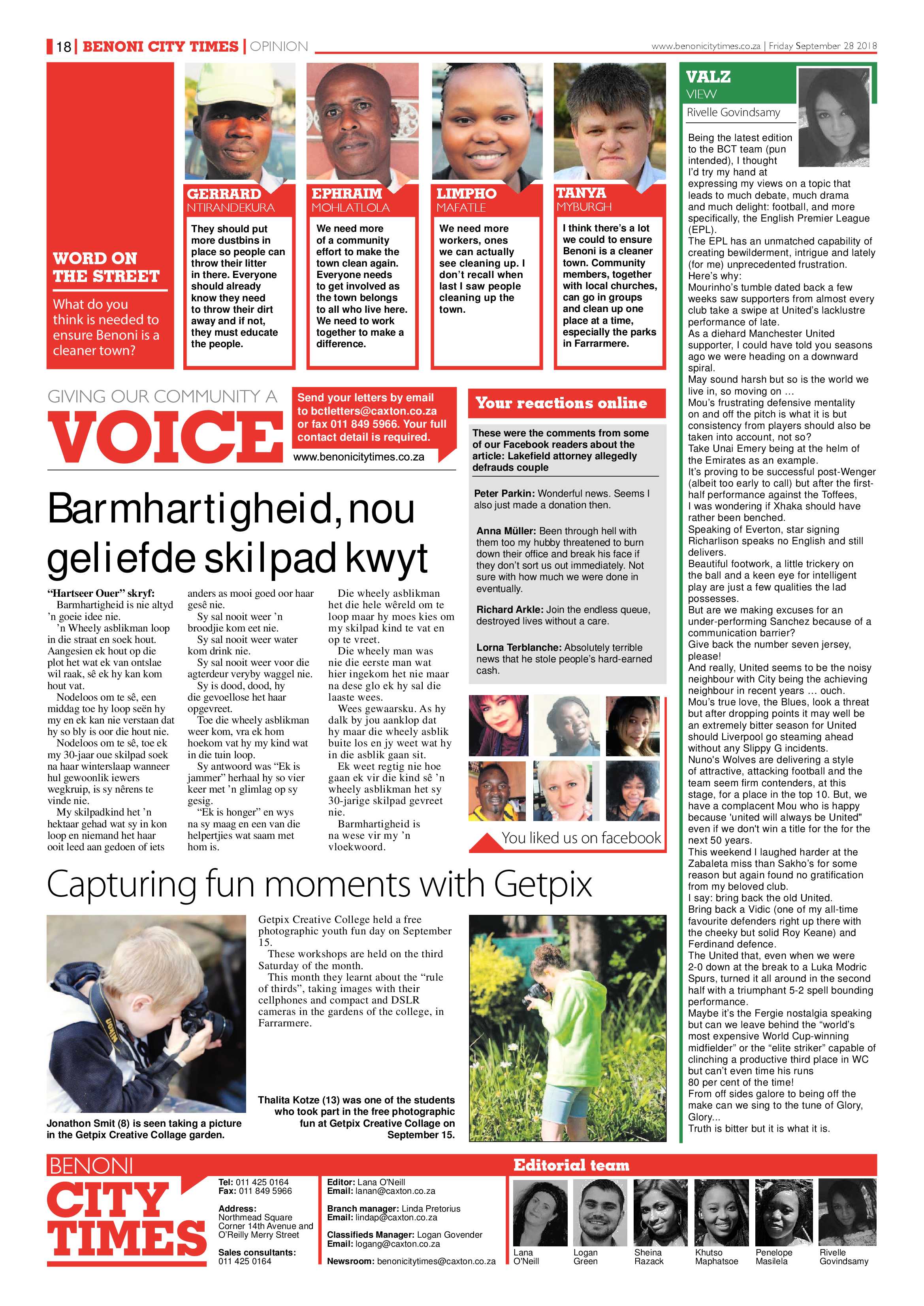 Benoni City Times 27 September 2018 page 18