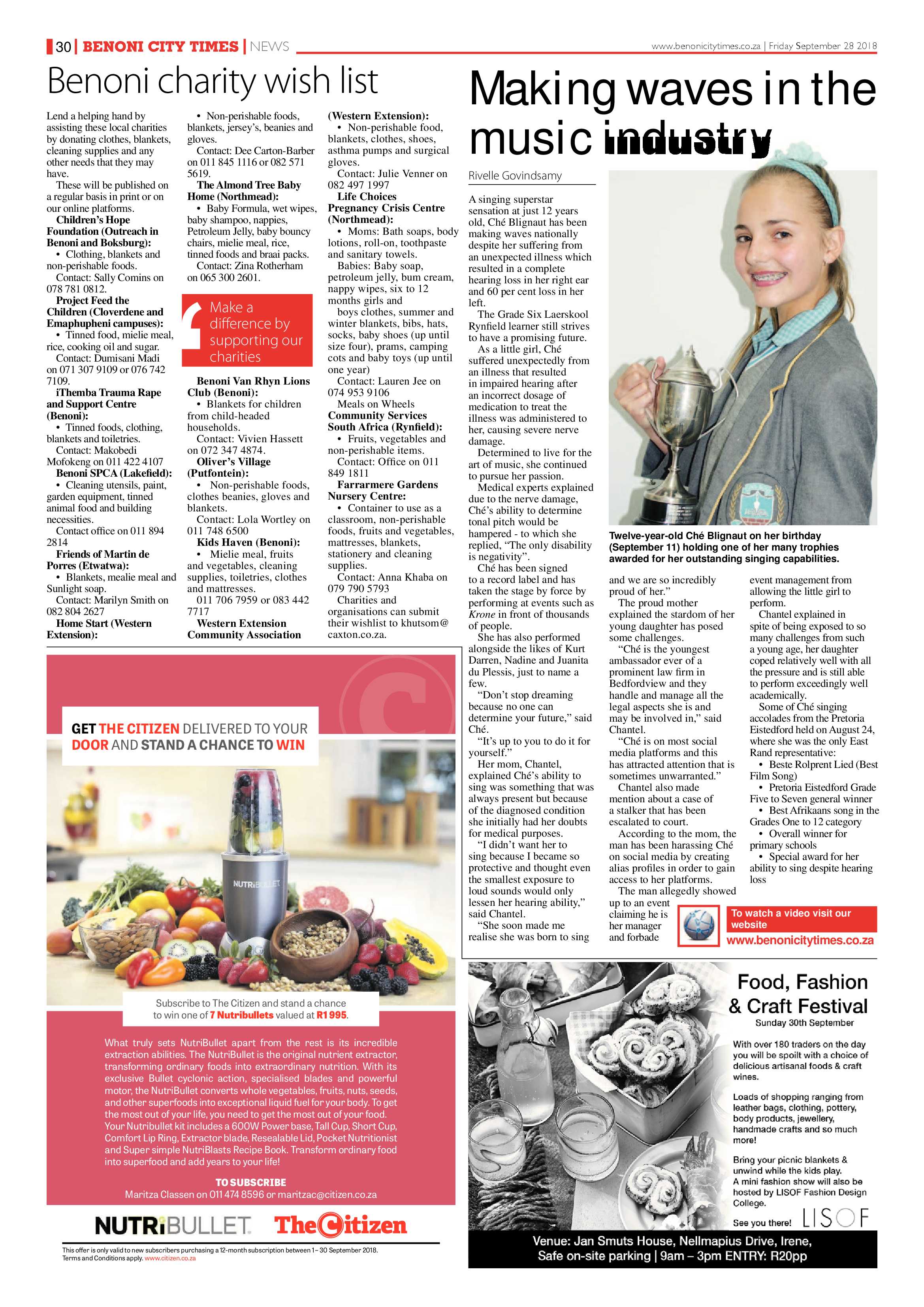 Benoni City Times 27 September 2018 page 30