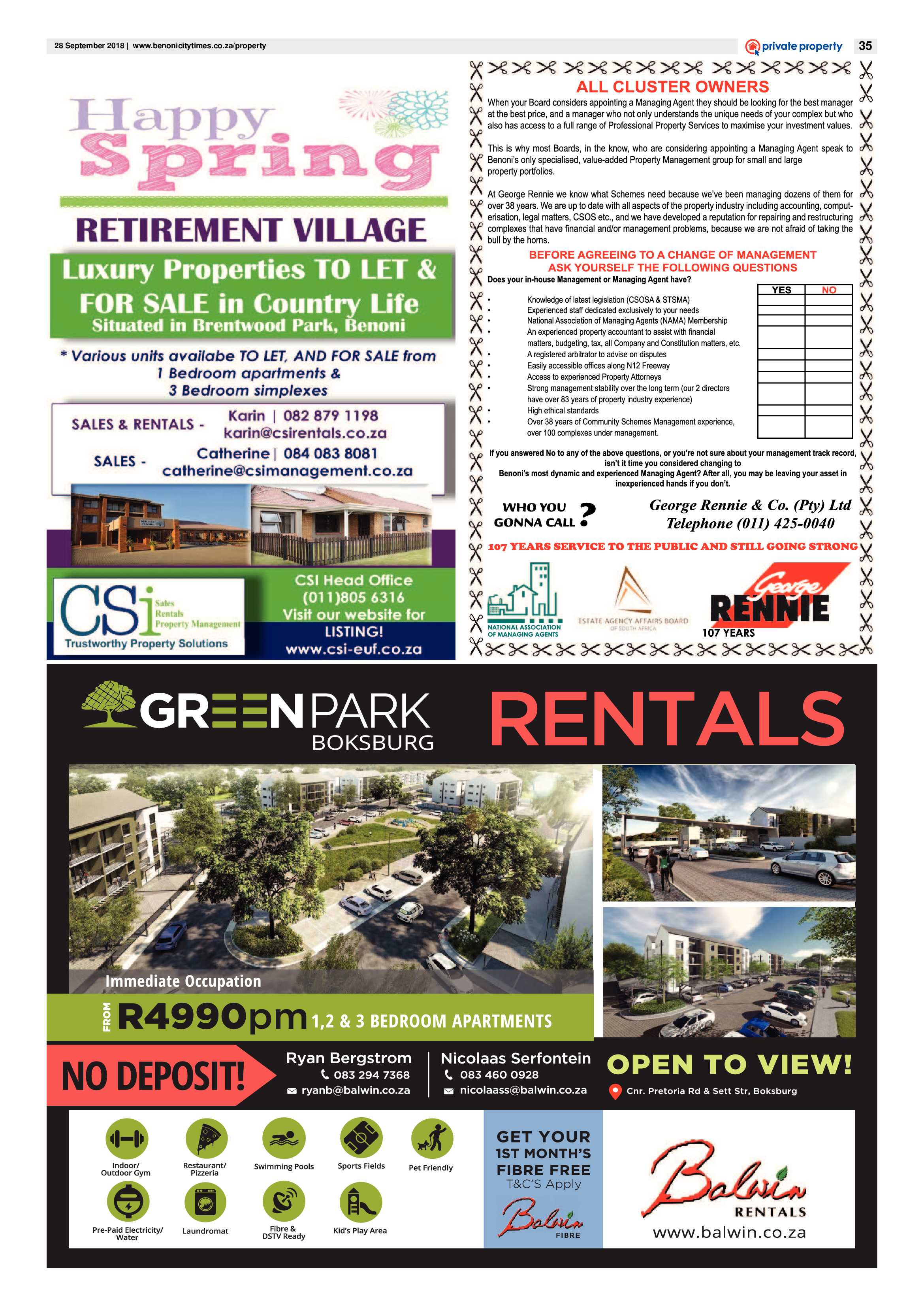 Benoni City Times 27 September 2018 page 35