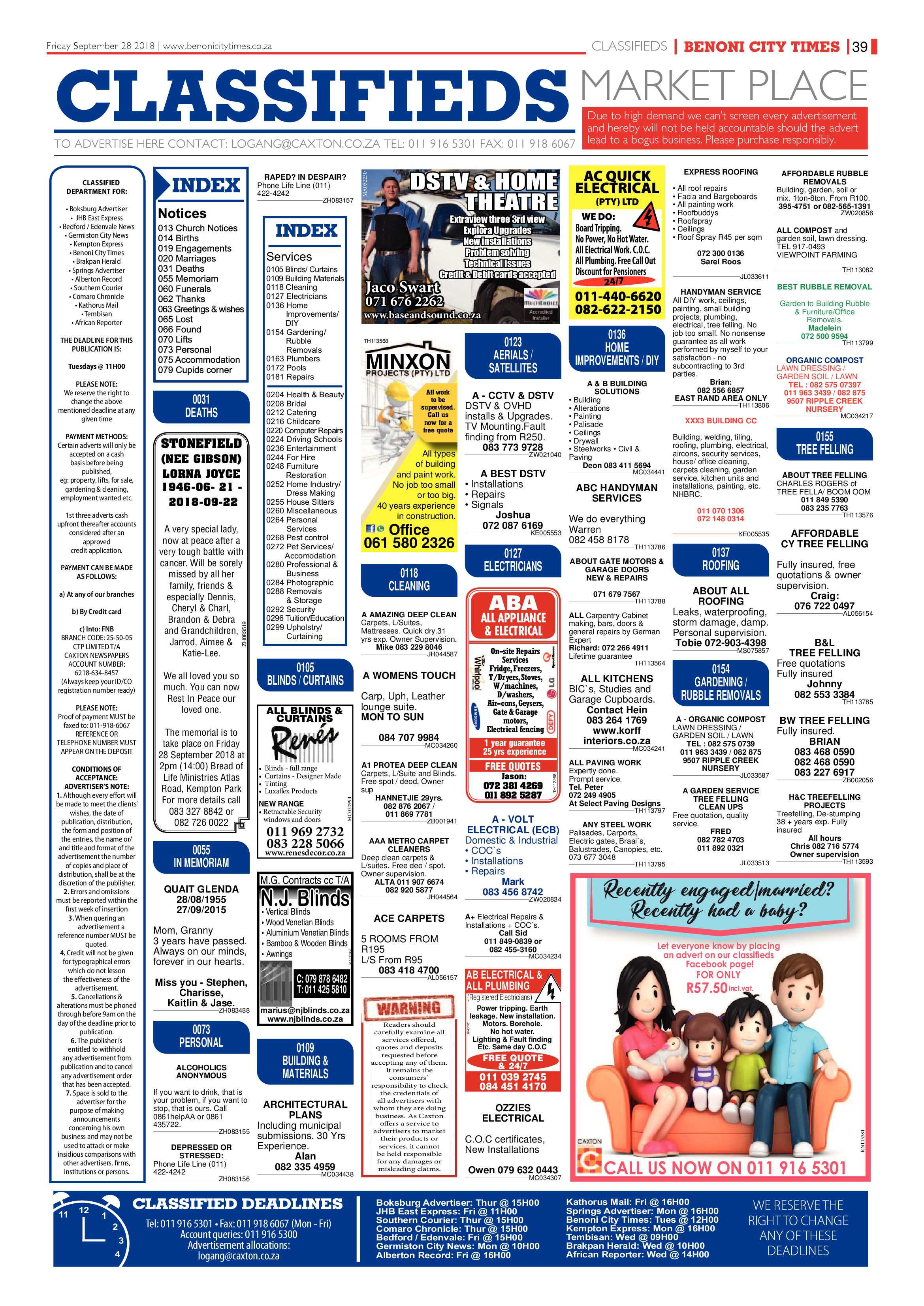 Benoni City Times 27 September 2018 page 39
