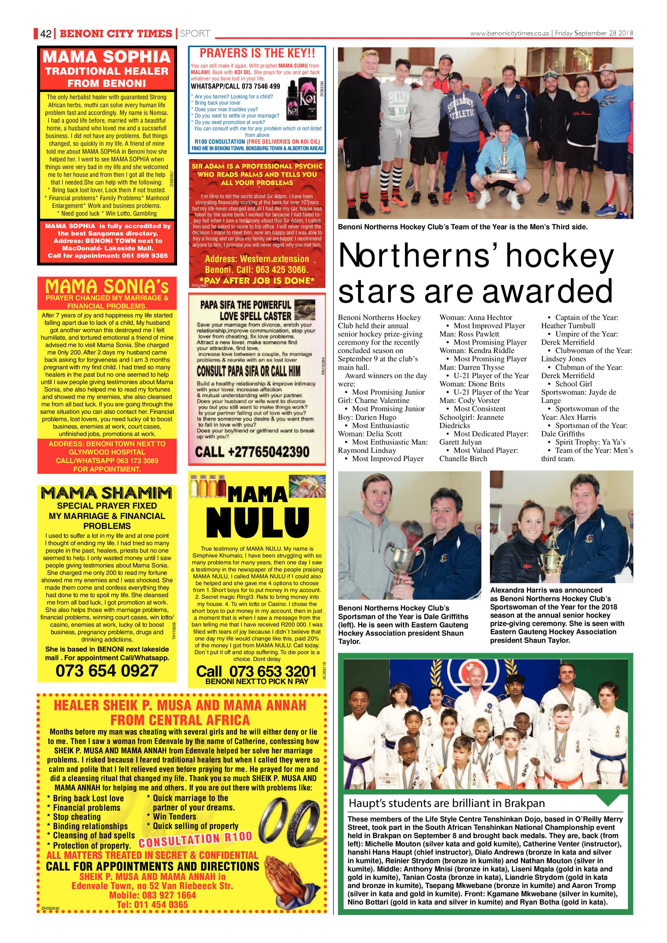 Benoni City Times 27 September 2018 page 42
