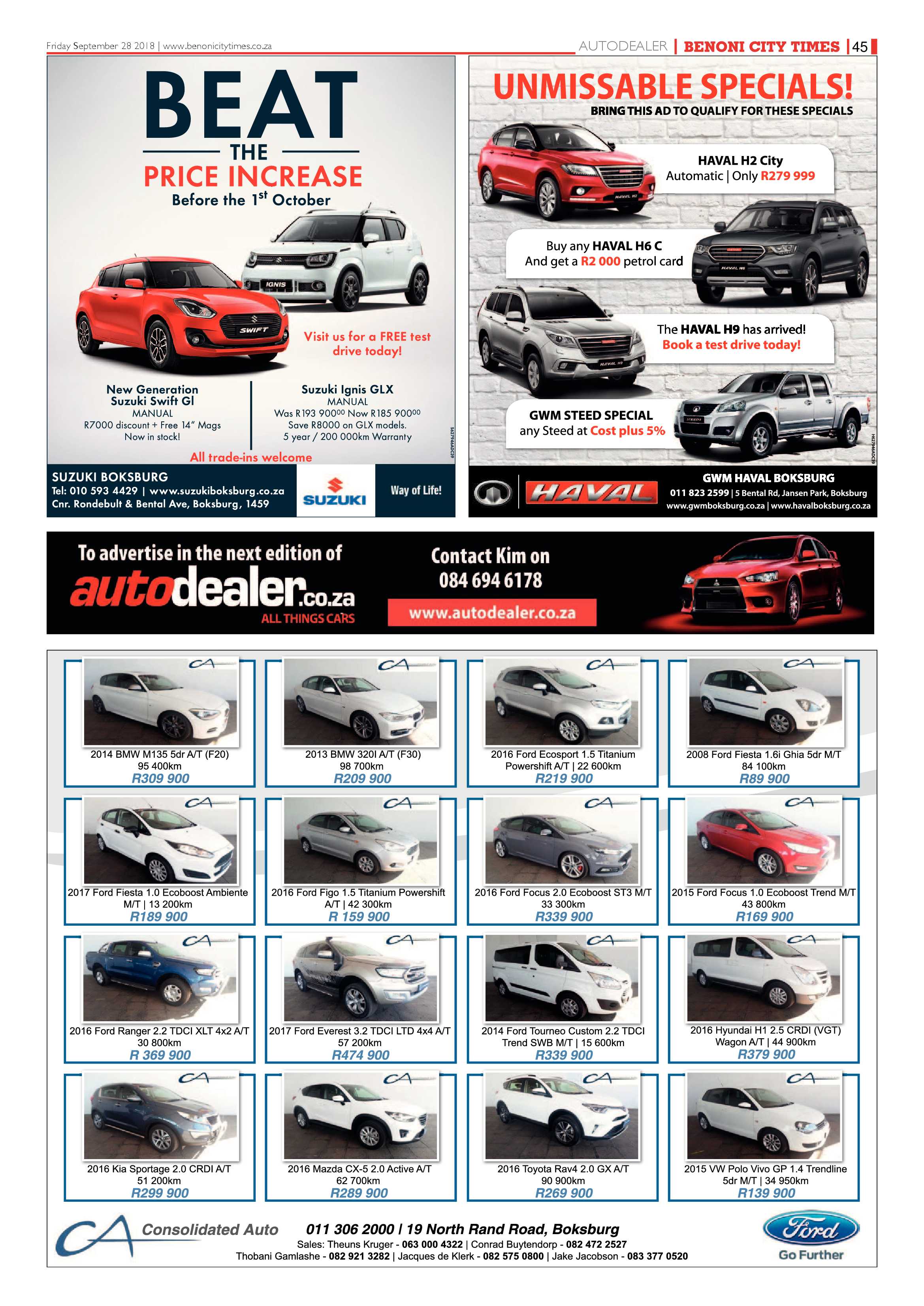Benoni City Times 27 September 2018 page 45
