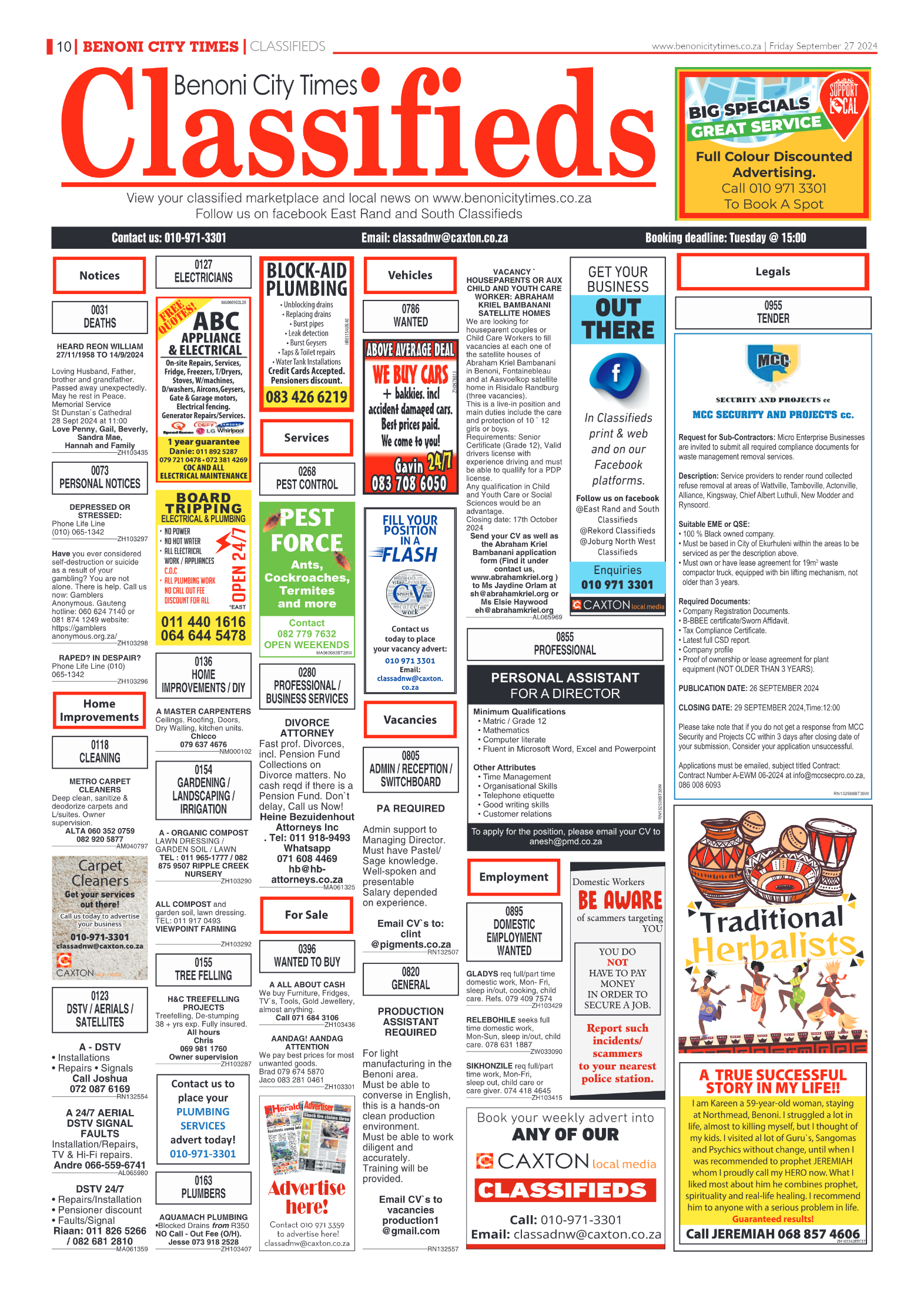 Benoni City Times 27 September 2024 page 10