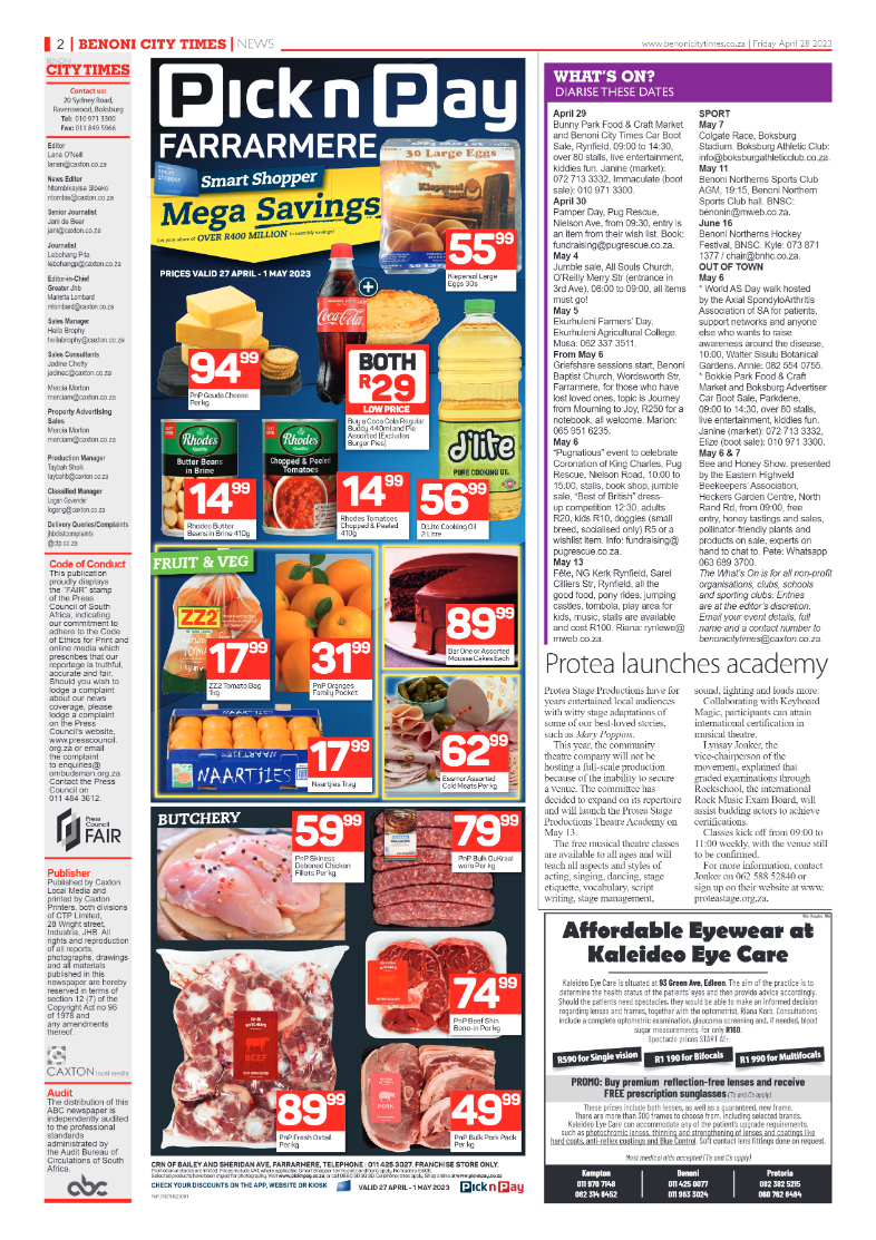Benoni City Times 28 April 2023 page 2
