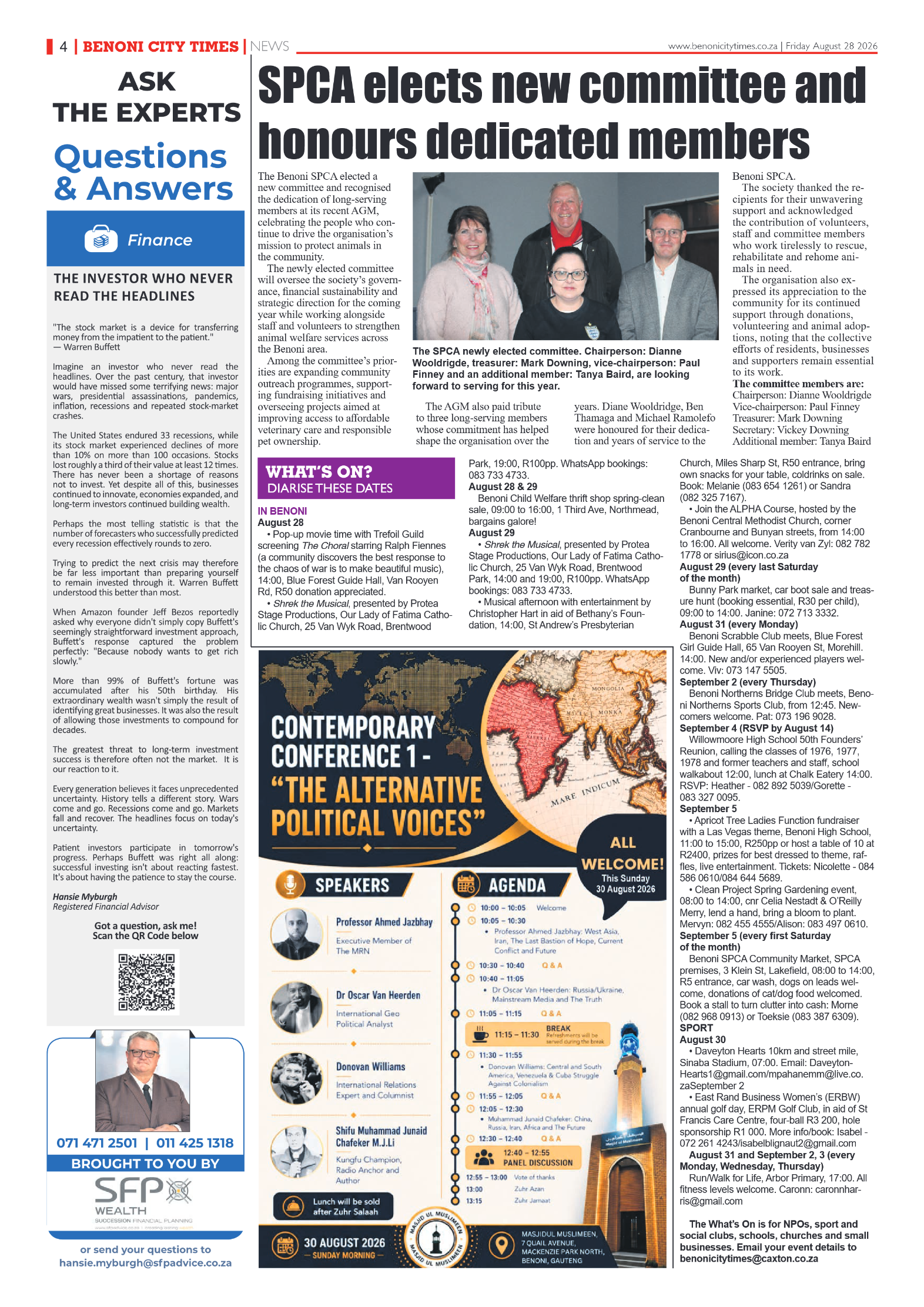 Benoni City Times 28 August 2026 page 4