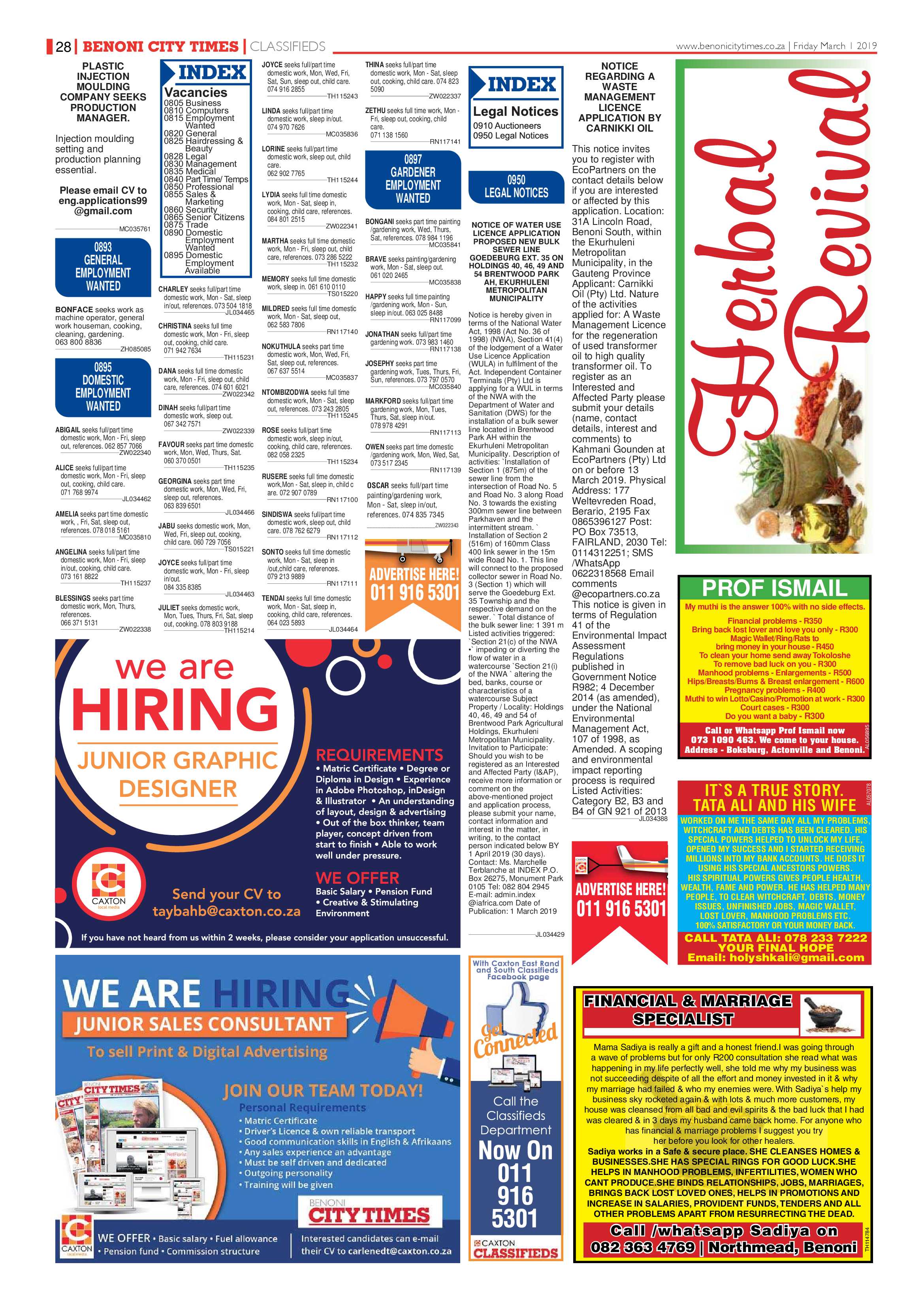 Benoni City Times 28 February 2019 page 28