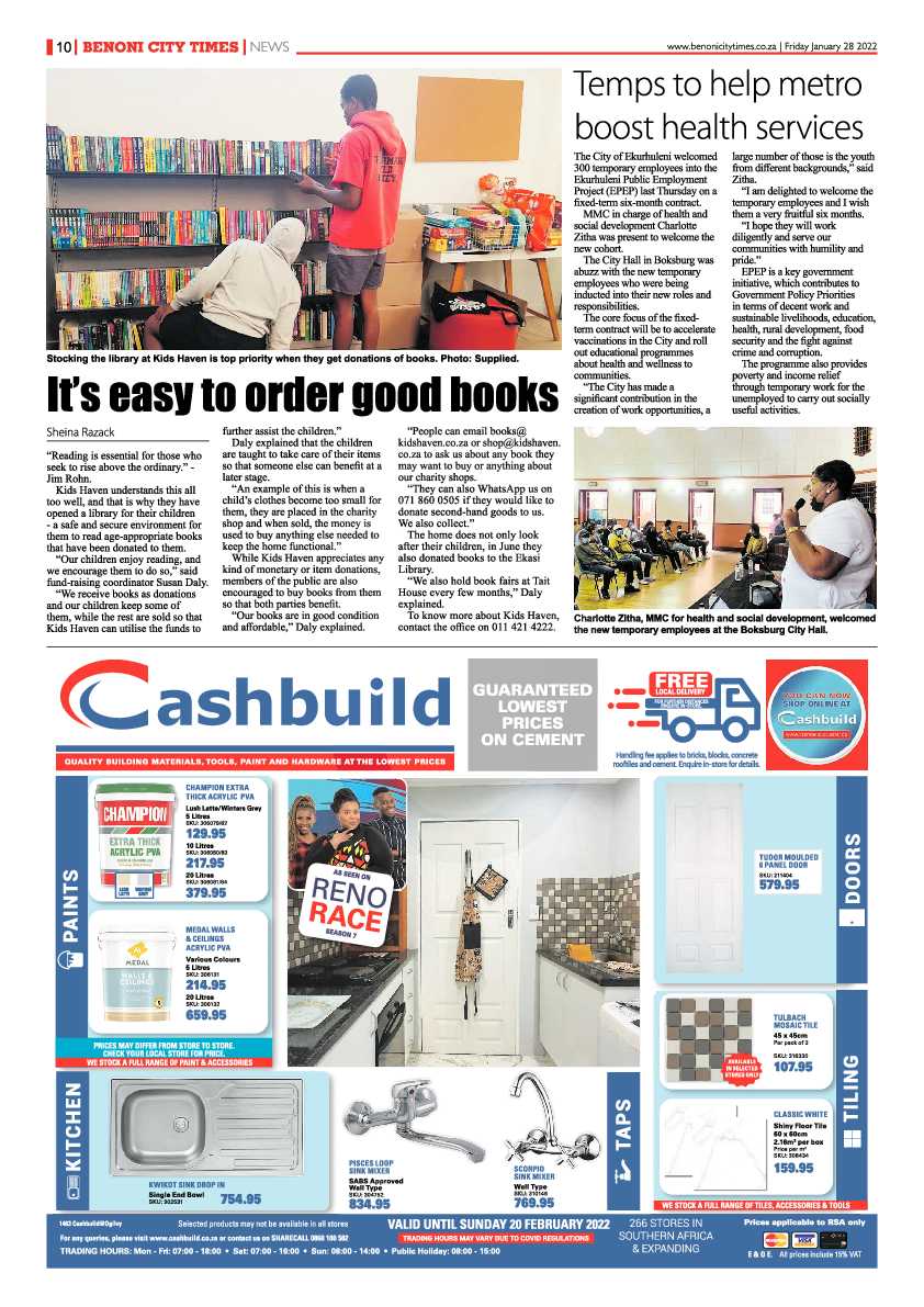 Benoni City Times 28 January 2022 page 10