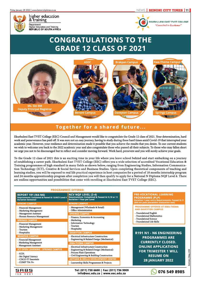 Benoni City Times 28 January 2022 page 11