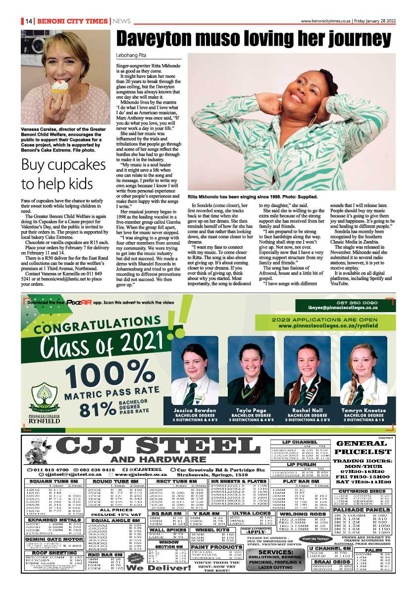 Benoni City Times 28 January 2022 page 14