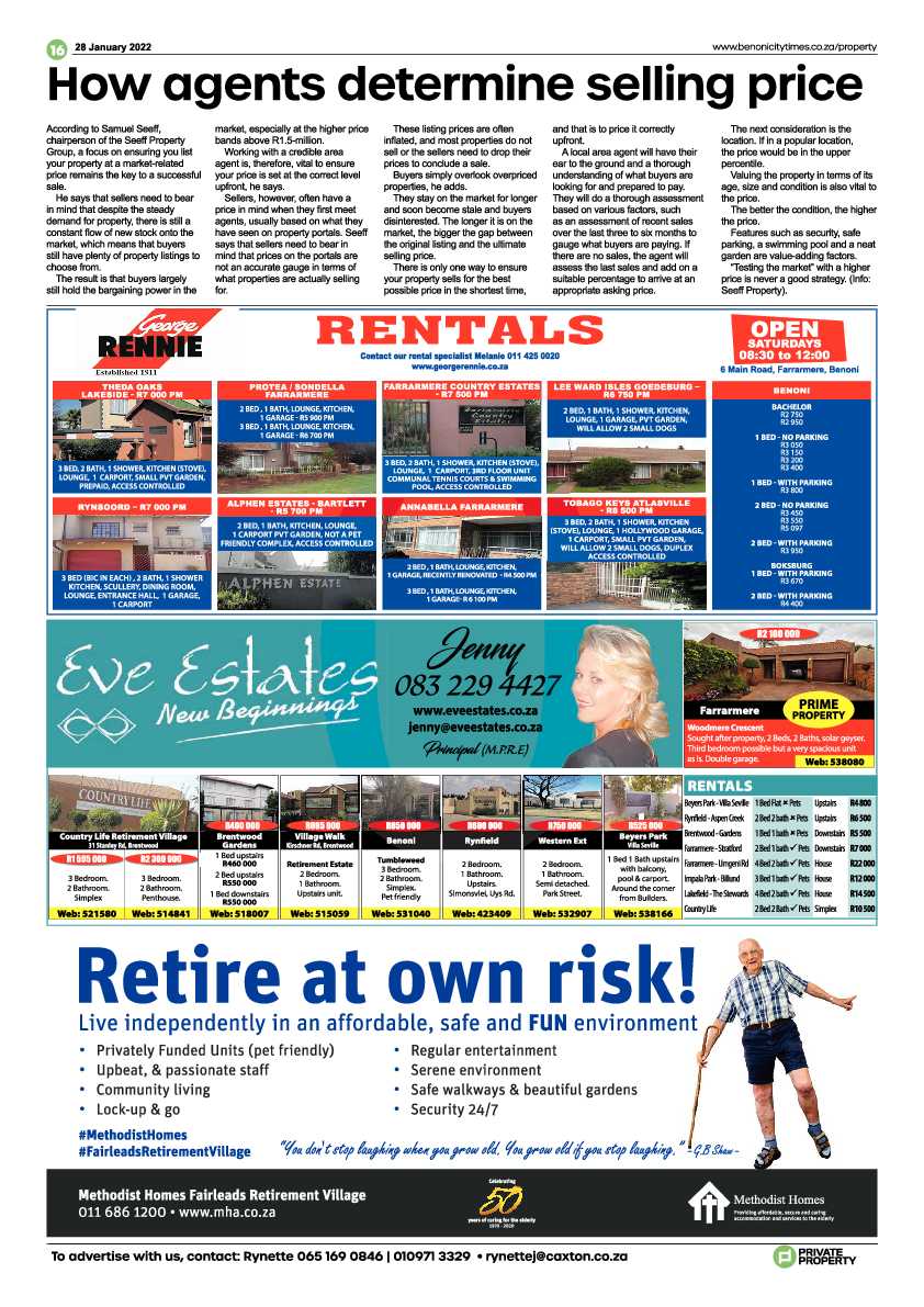 Benoni City Times 28 January 2022 page 16