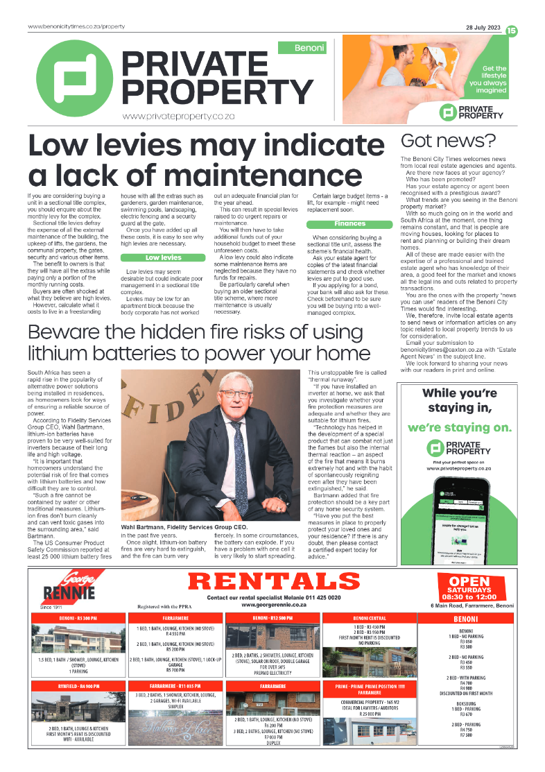 Benoni City Times 28 July  2023 page 15