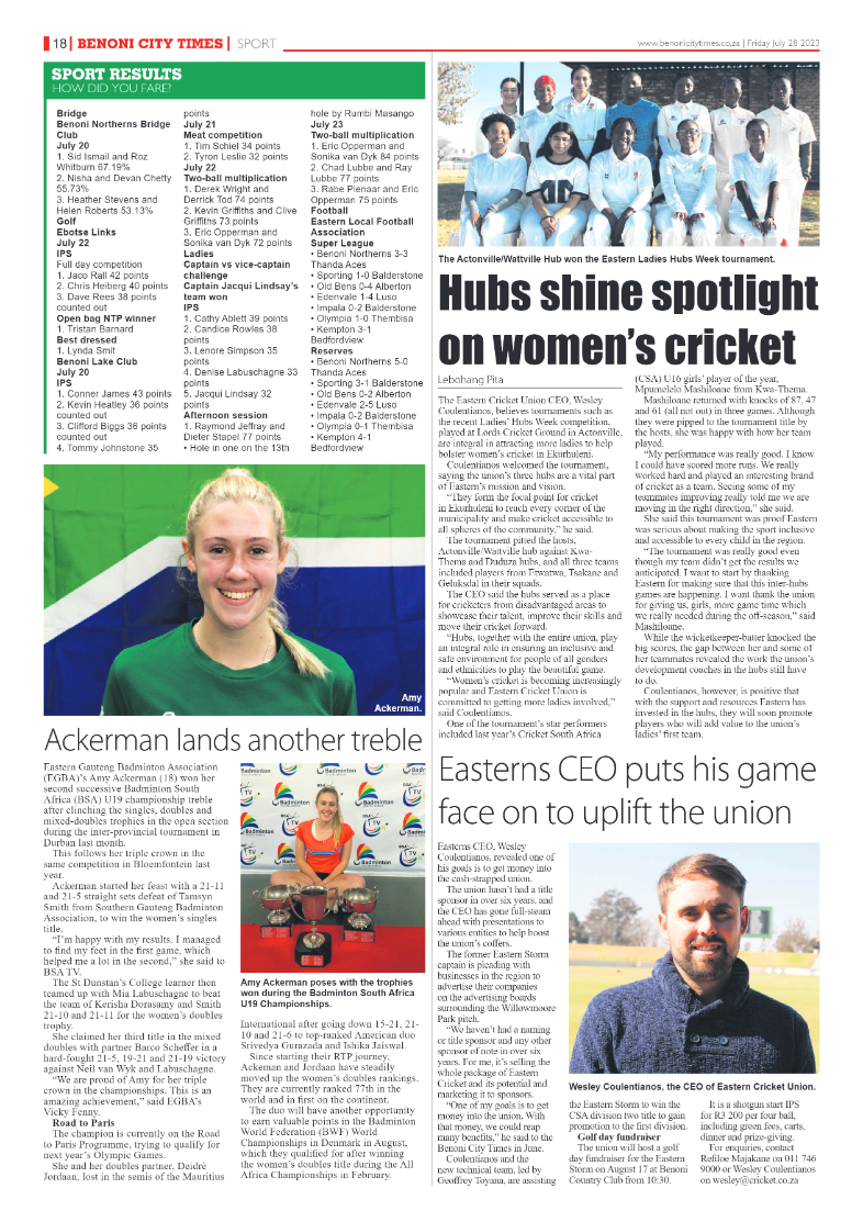 Benoni City Times 28 July  2023 page 18