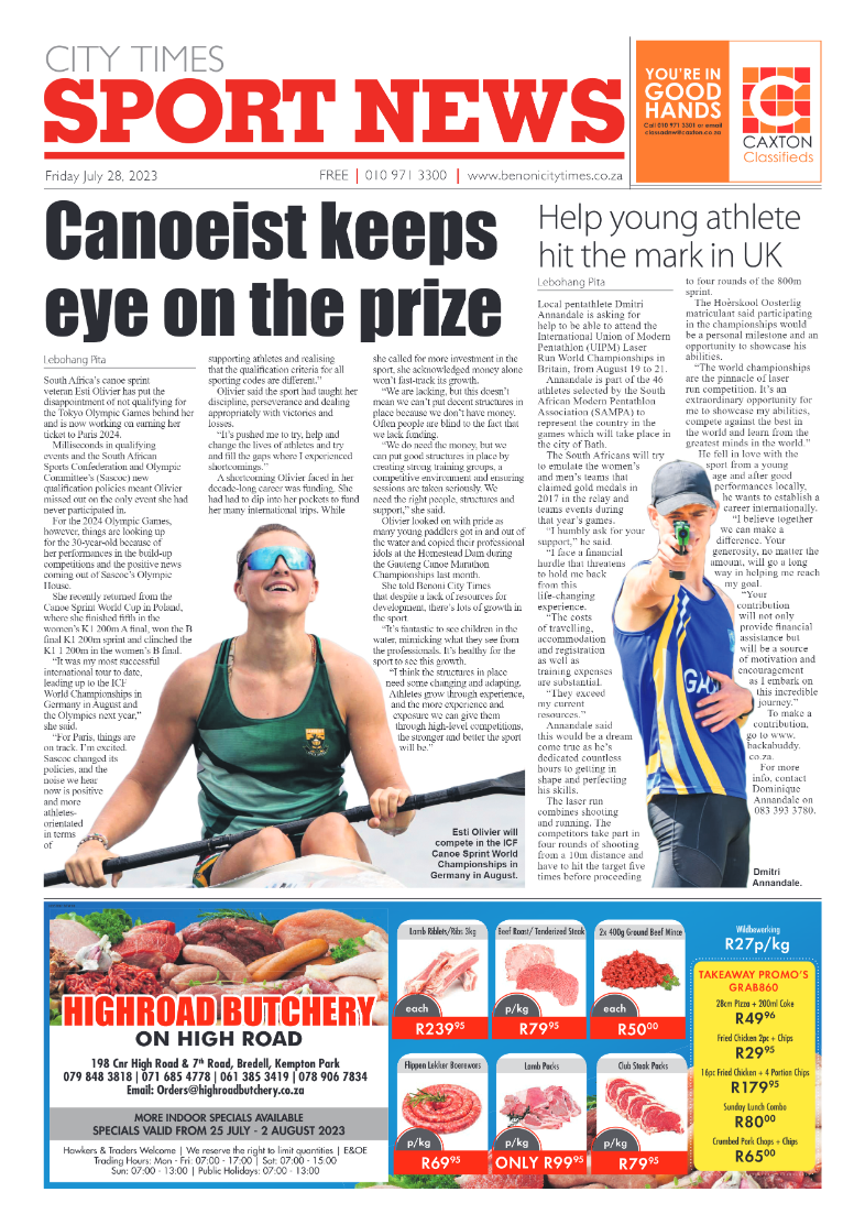 Benoni City Times 28 July  2023 page 20
