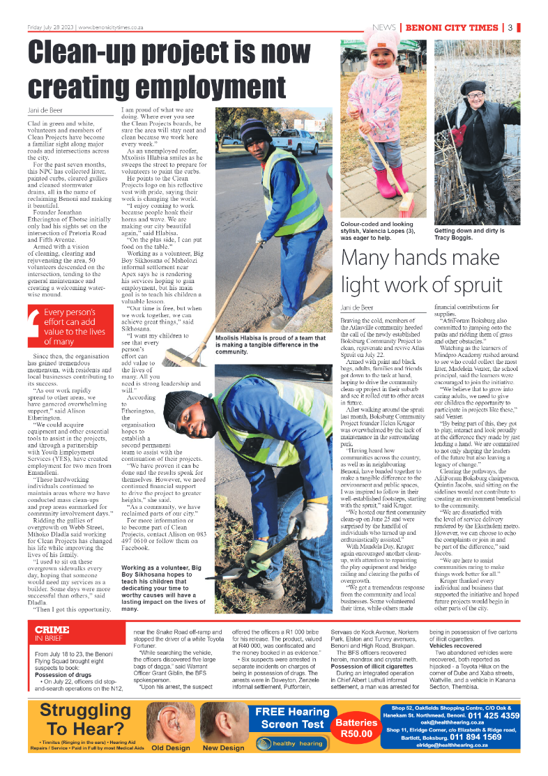 Benoni City Times 28 July  2023 page 3