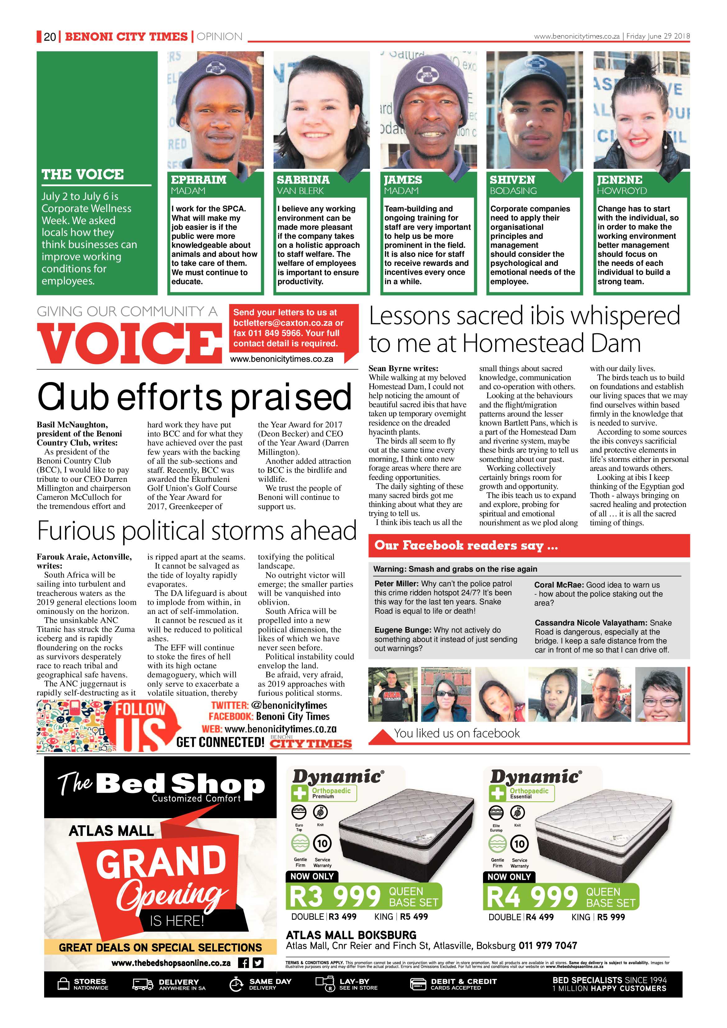 Benoni City Times 28 June 2018 page 20