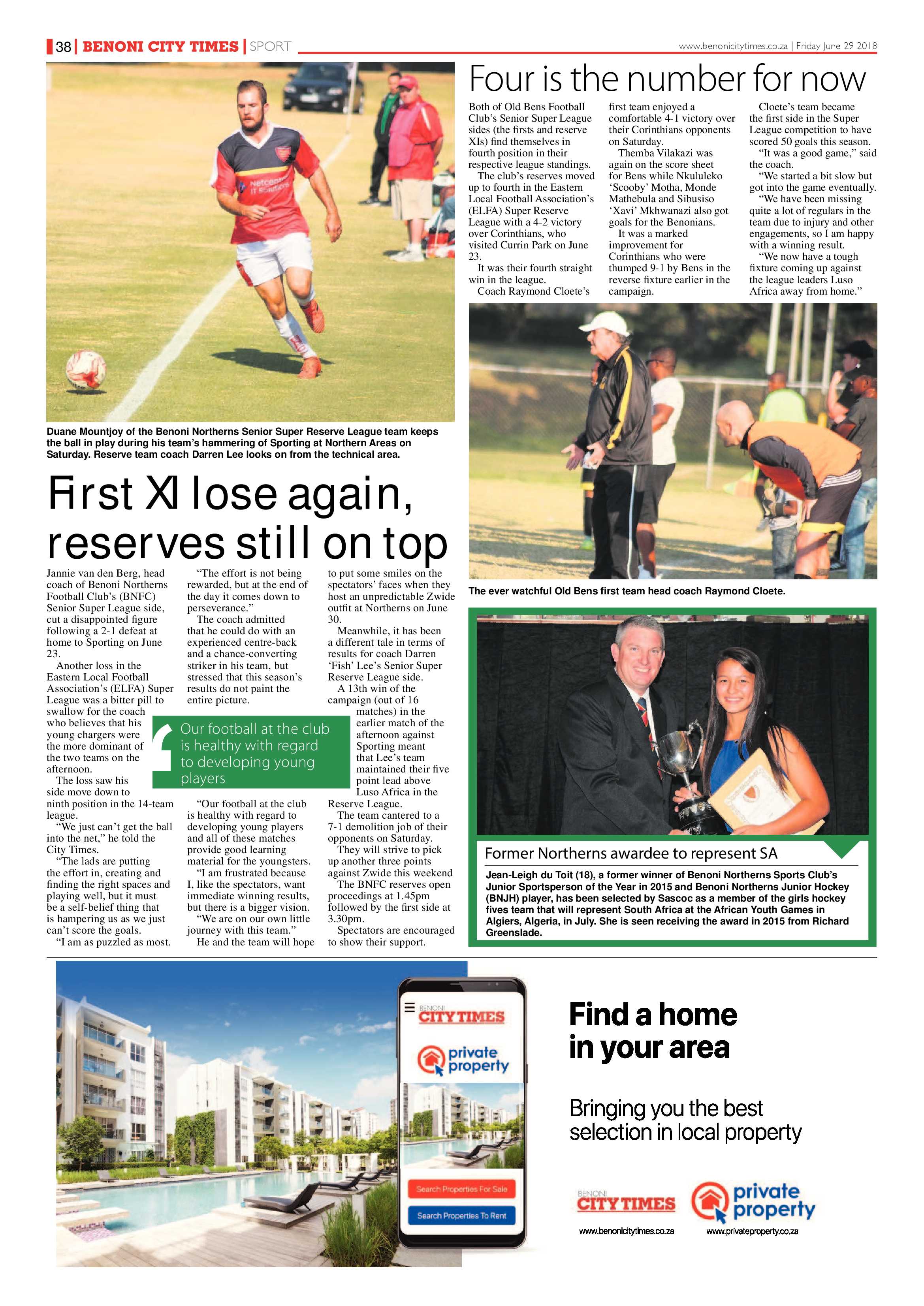 Benoni City Times 28 June 2018 page 38