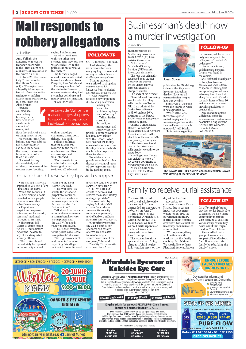 Benoni City Times 28 June 2024 page 2
