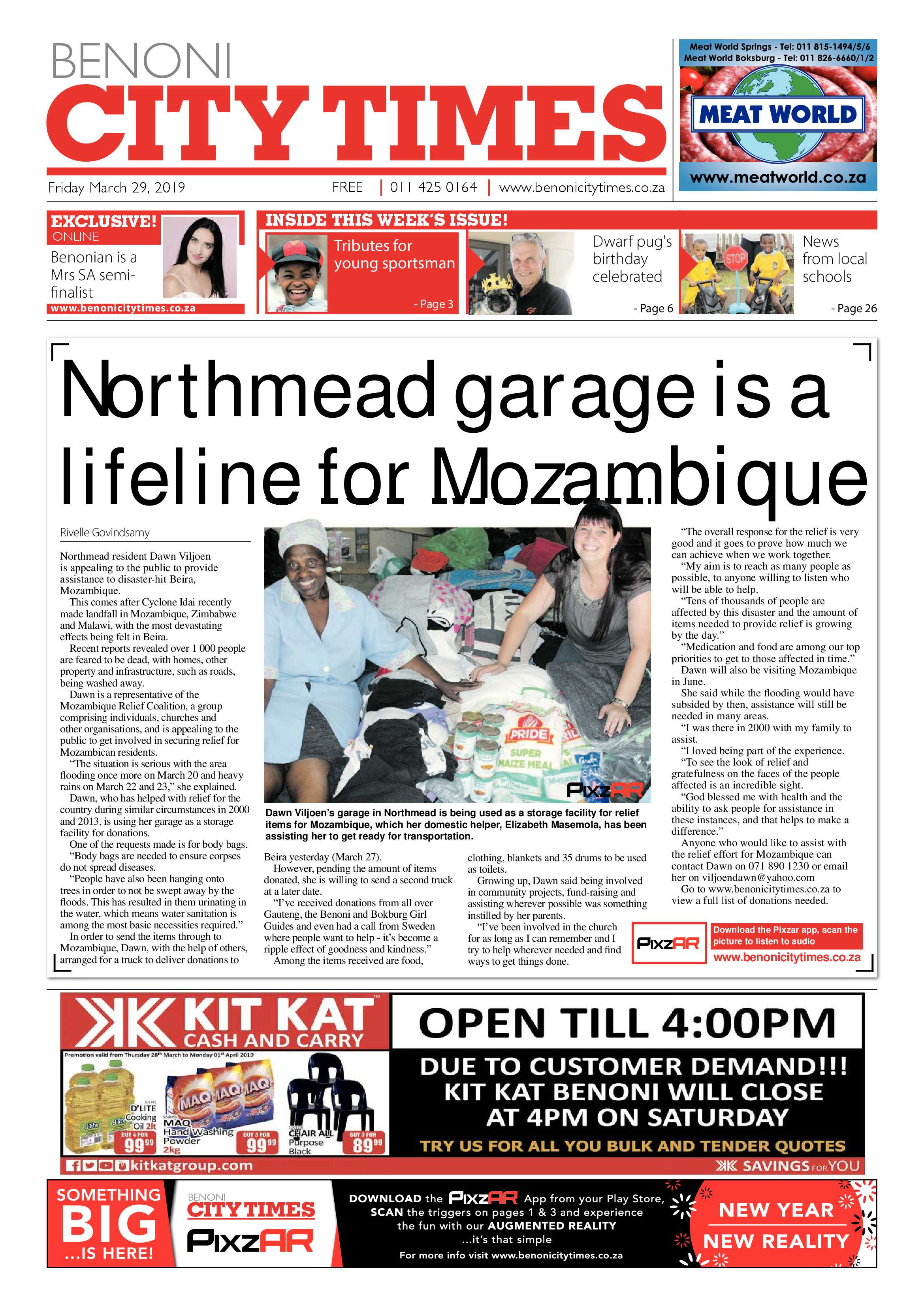 Benoni City Times 28 March 2019 page 1