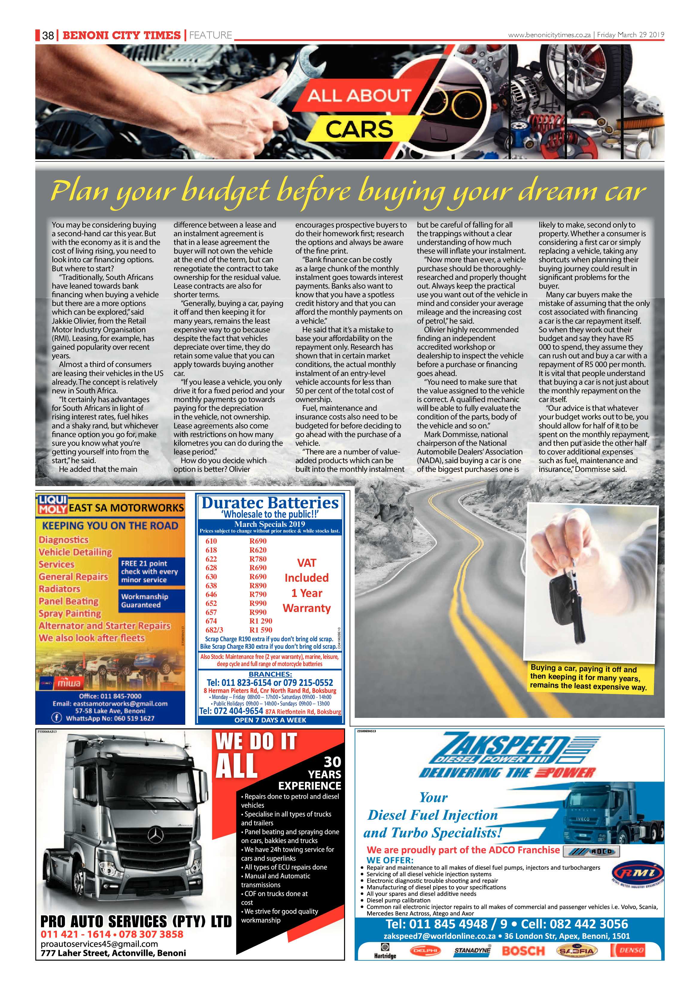 Benoni City Times 28 March 2019 page 38