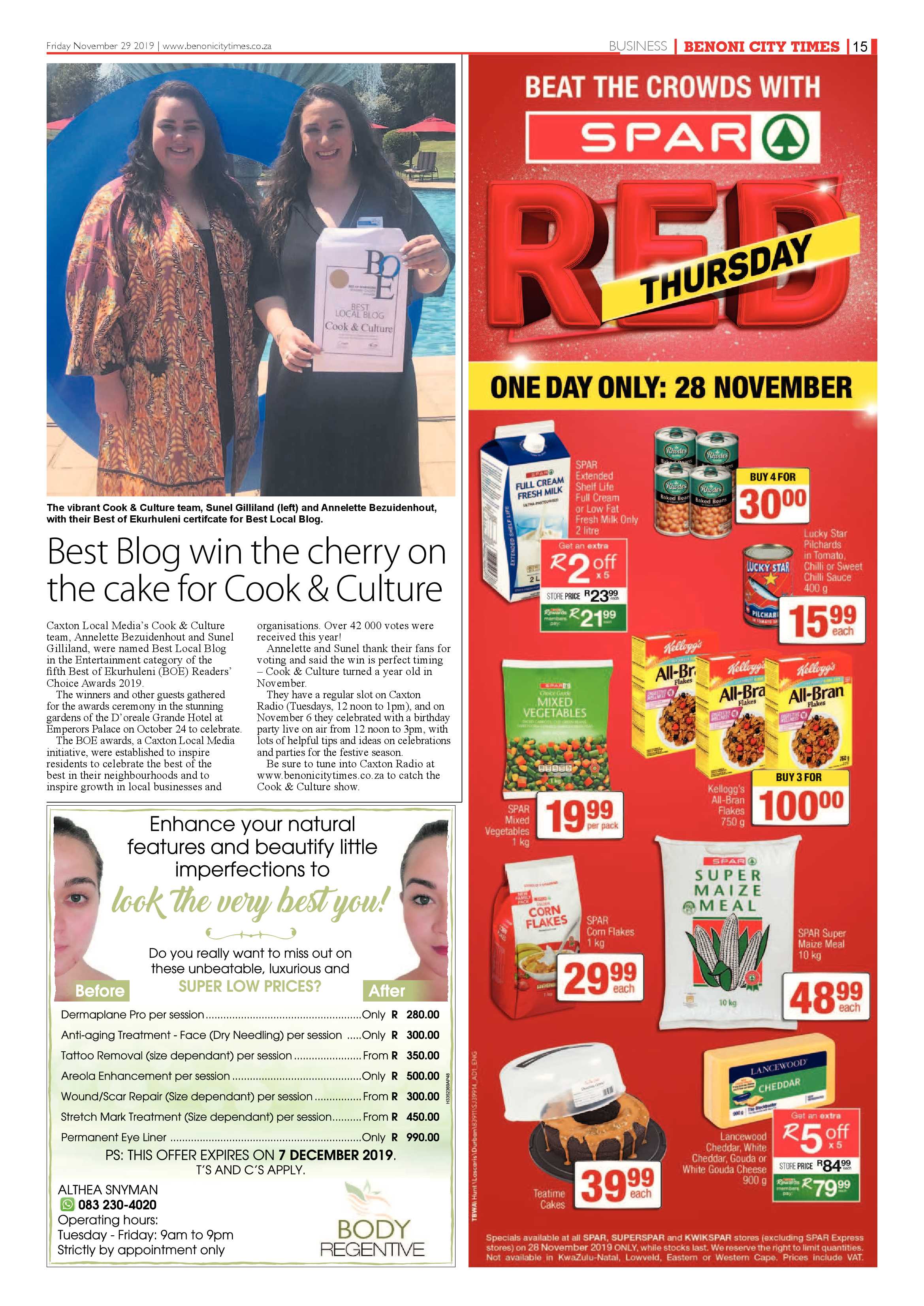 Benoni City Times 28 November 2019 page 15