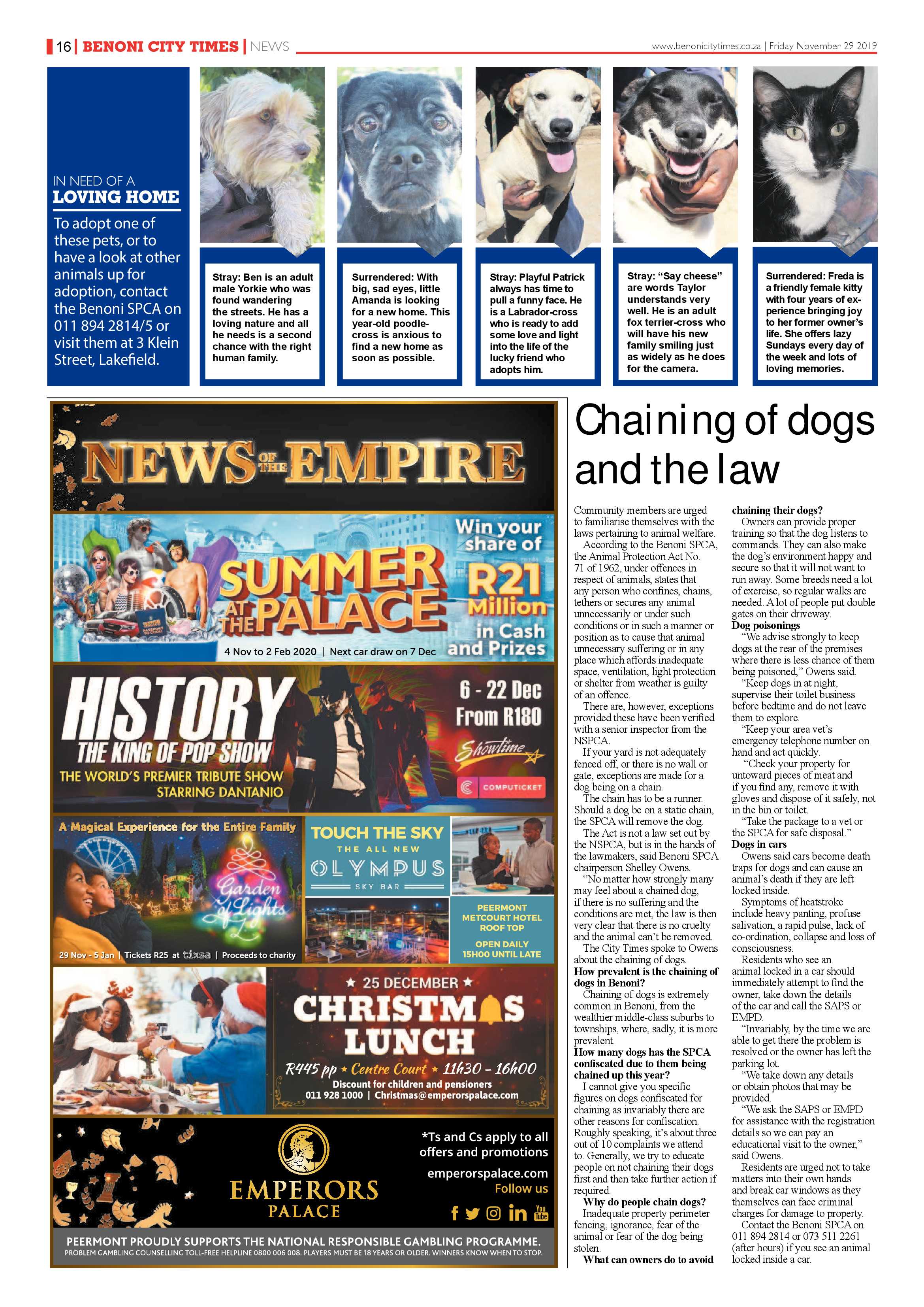 Benoni City Times 28 November 2019 page 16