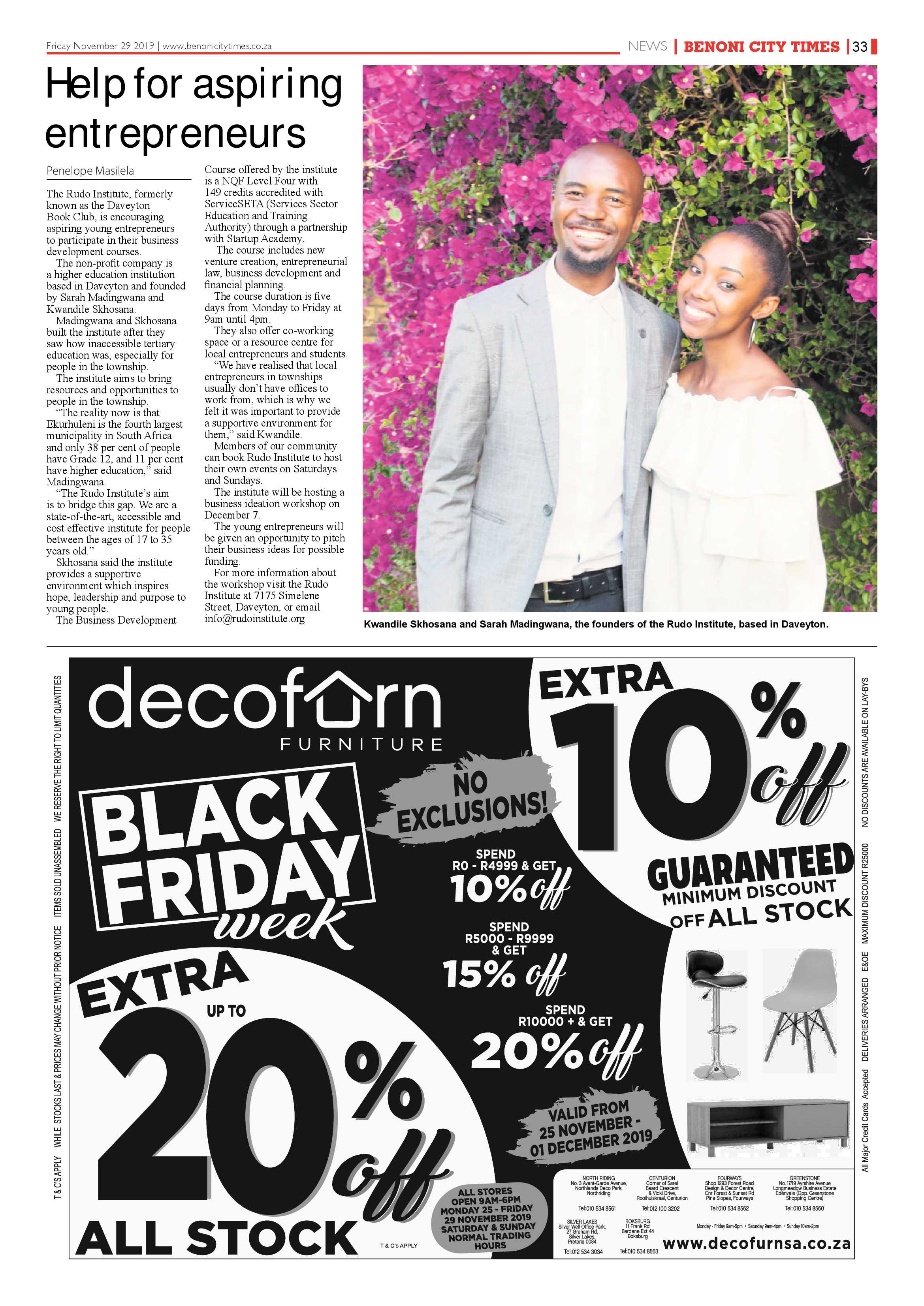 Benoni City Times 28 November 2019 page 33
