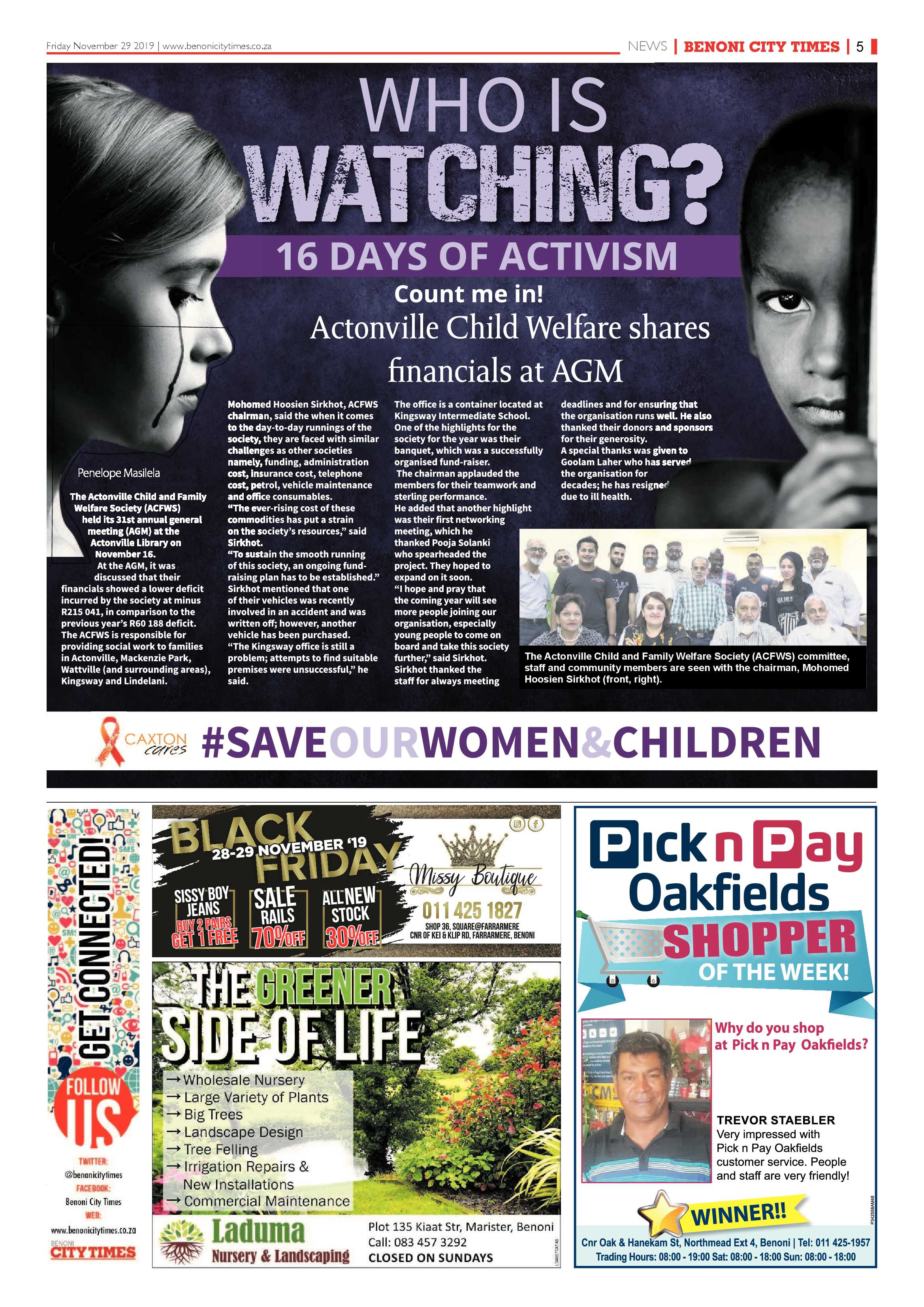 Benoni City Times 28 November 2019 page 5