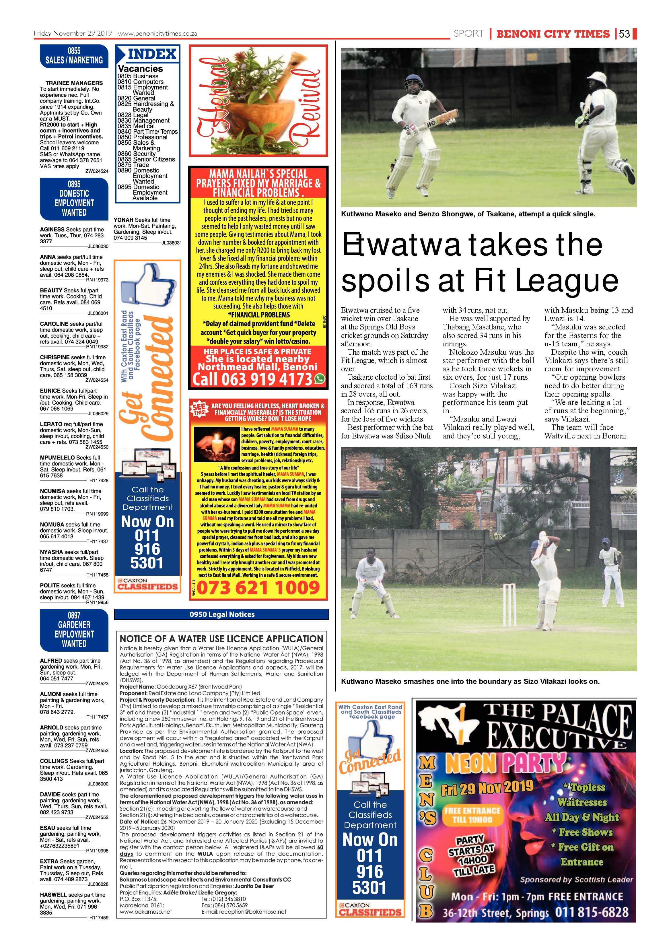 Benoni City Times 28 November 2019 page 53