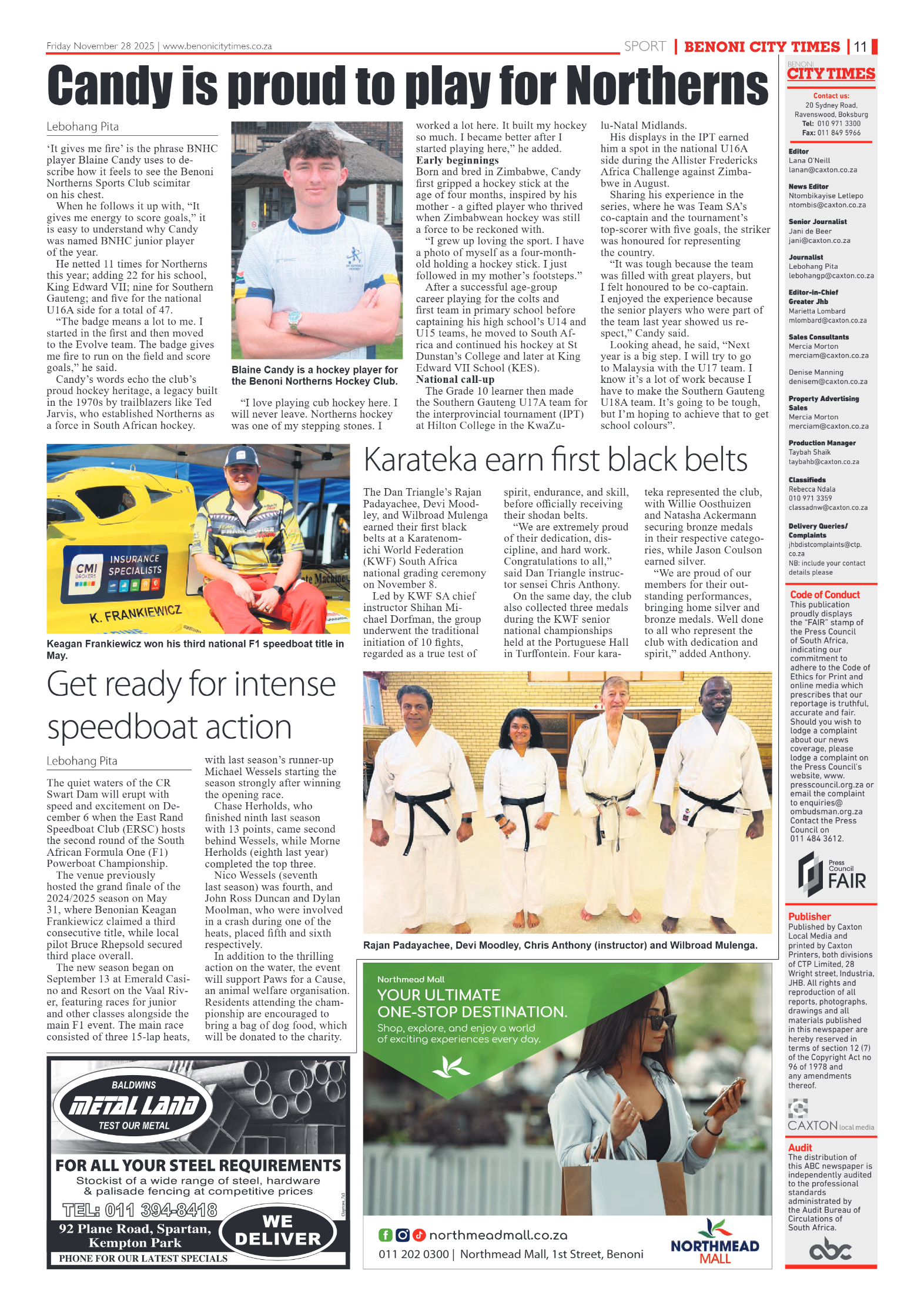 Benoni City Times 28 November 2025 page 13