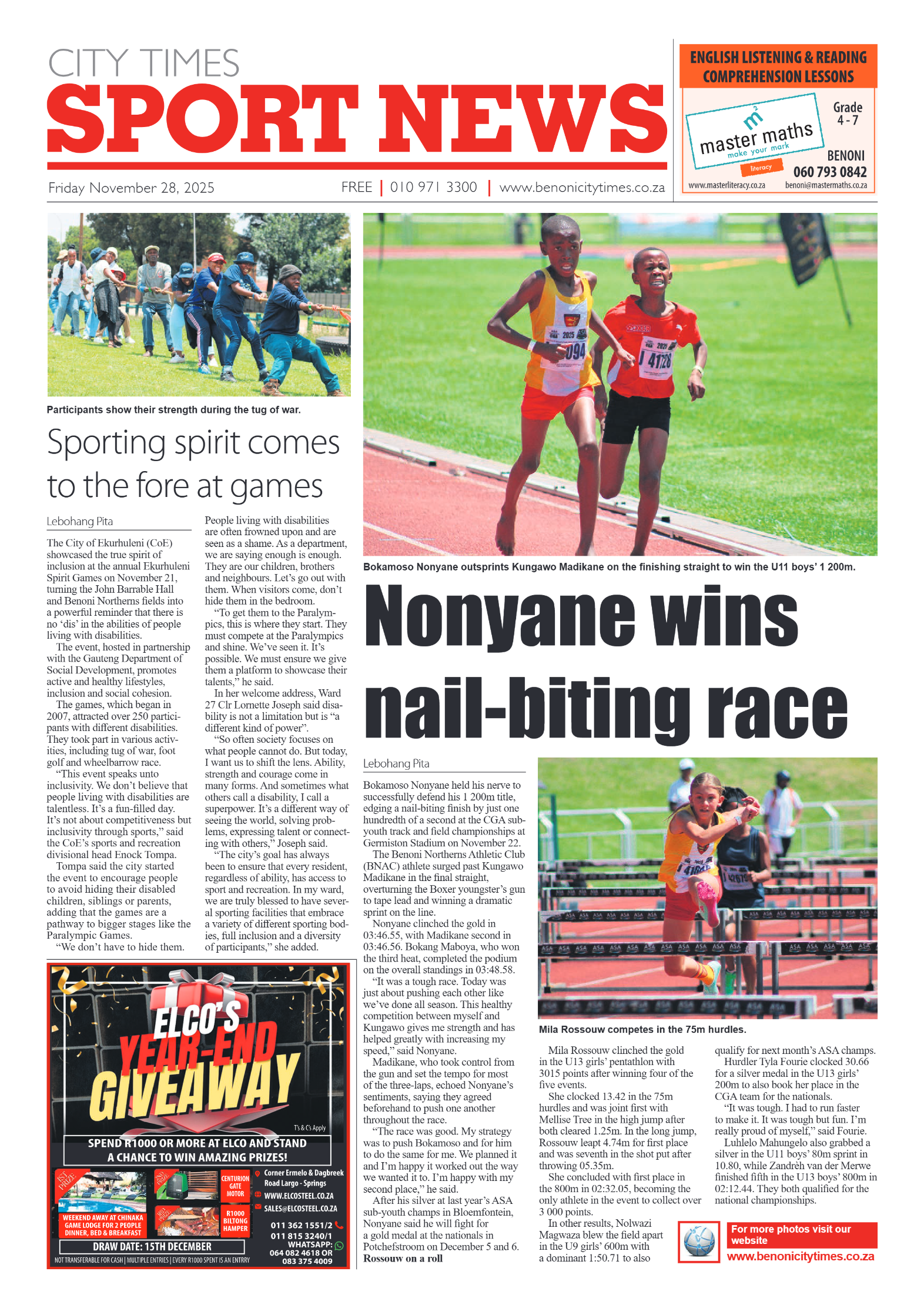 Benoni City Times 28 November 2025 page 14