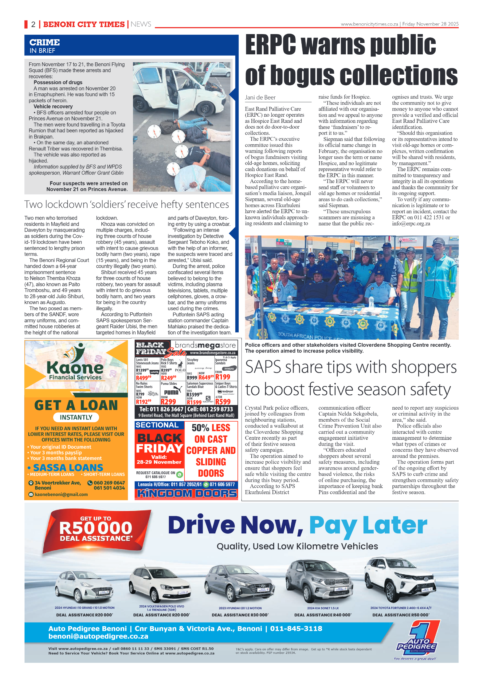 Benoni City Times 28 November 2025 page 4