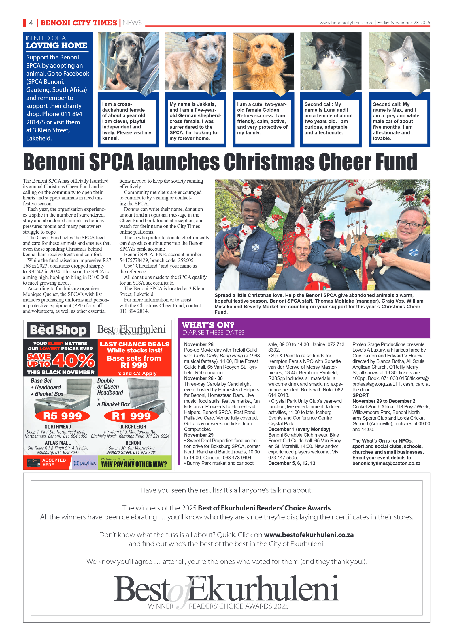 Benoni City Times 28 November 2025 page 6