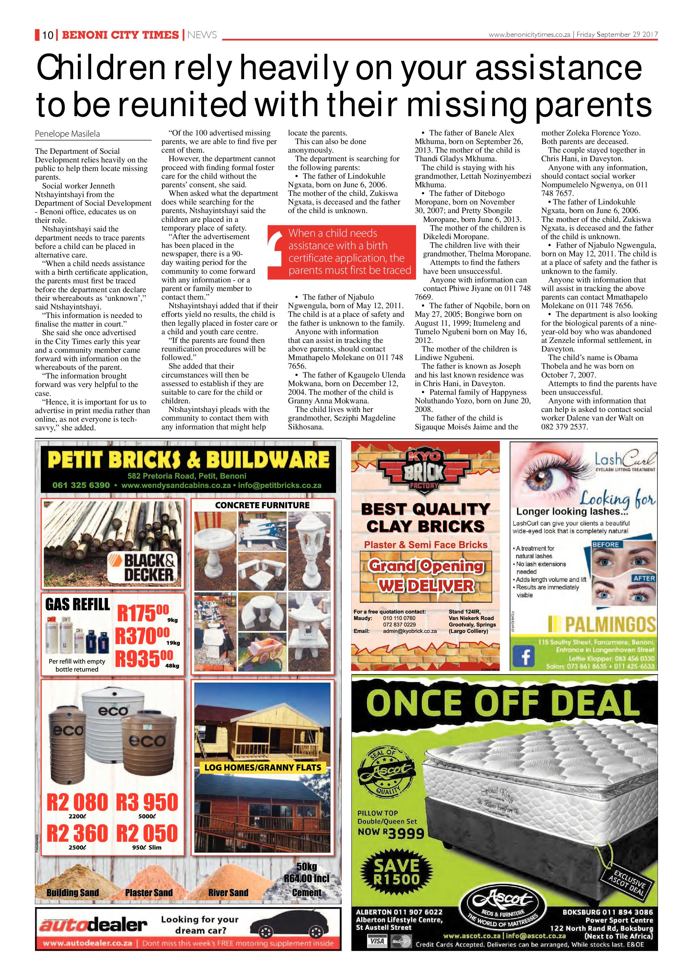 Benoni City Times 28 September 2017 page 10
