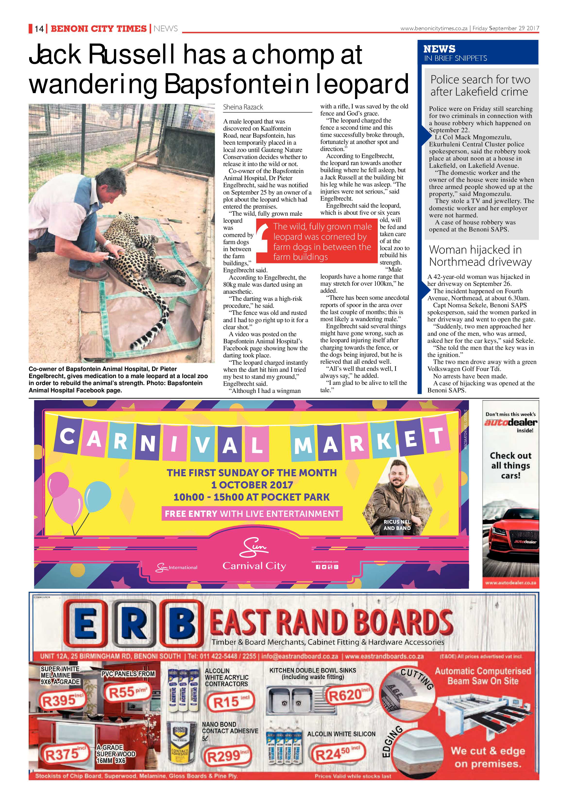 Benoni City Times 28 September 2017 page 14