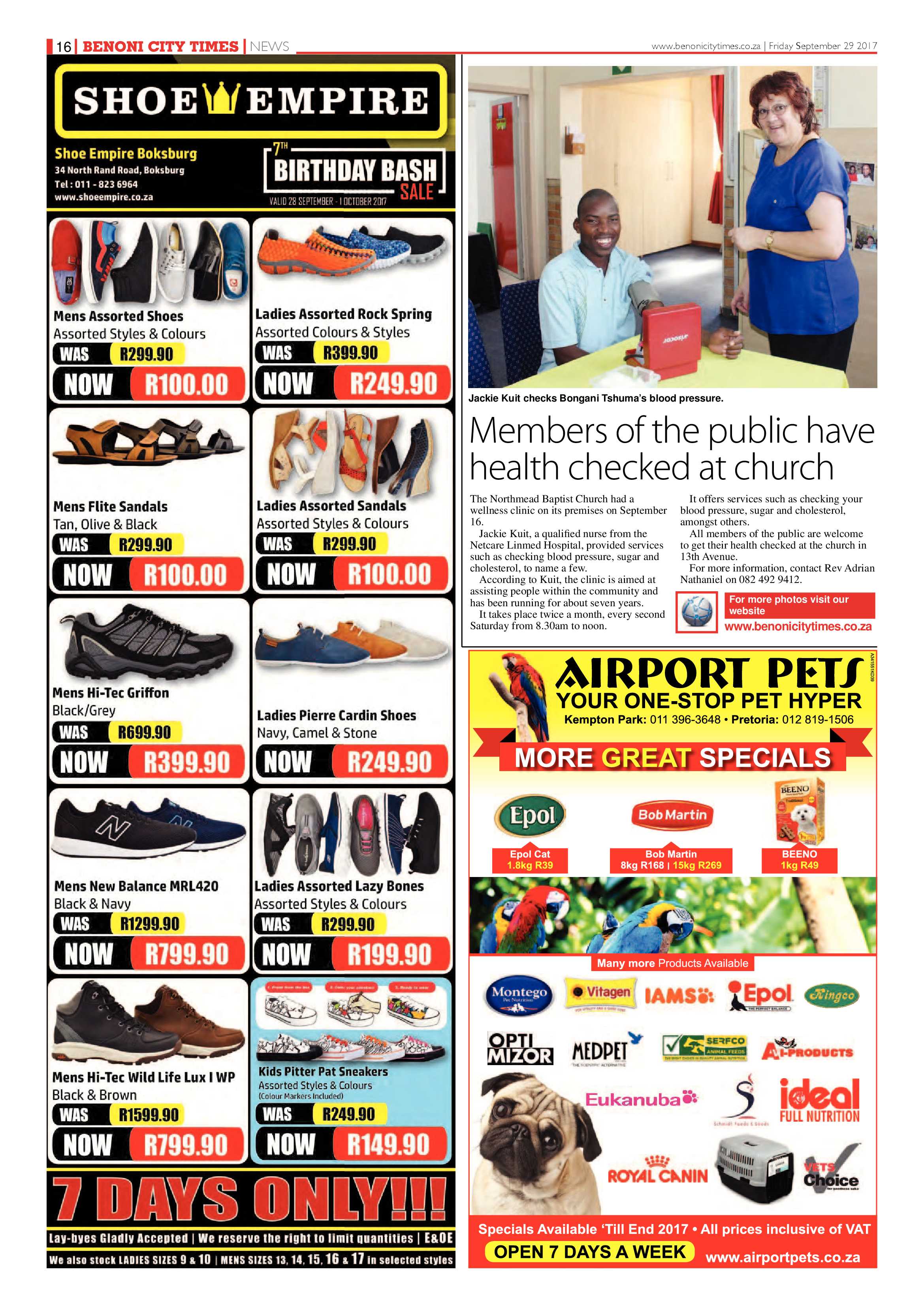 Benoni City Times 28 September 2017 page 16
