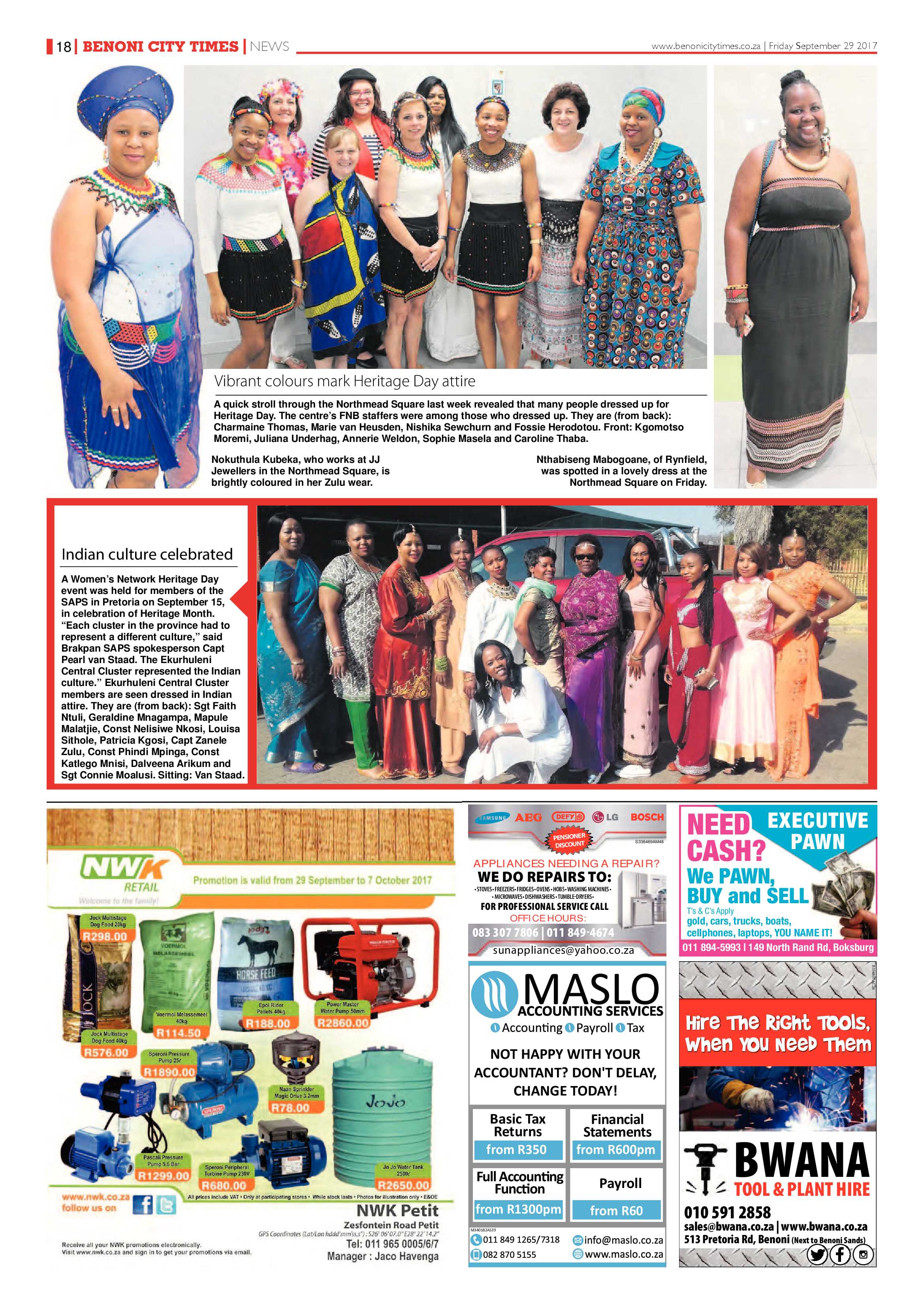Benoni City Times 28 September 2017 page 18