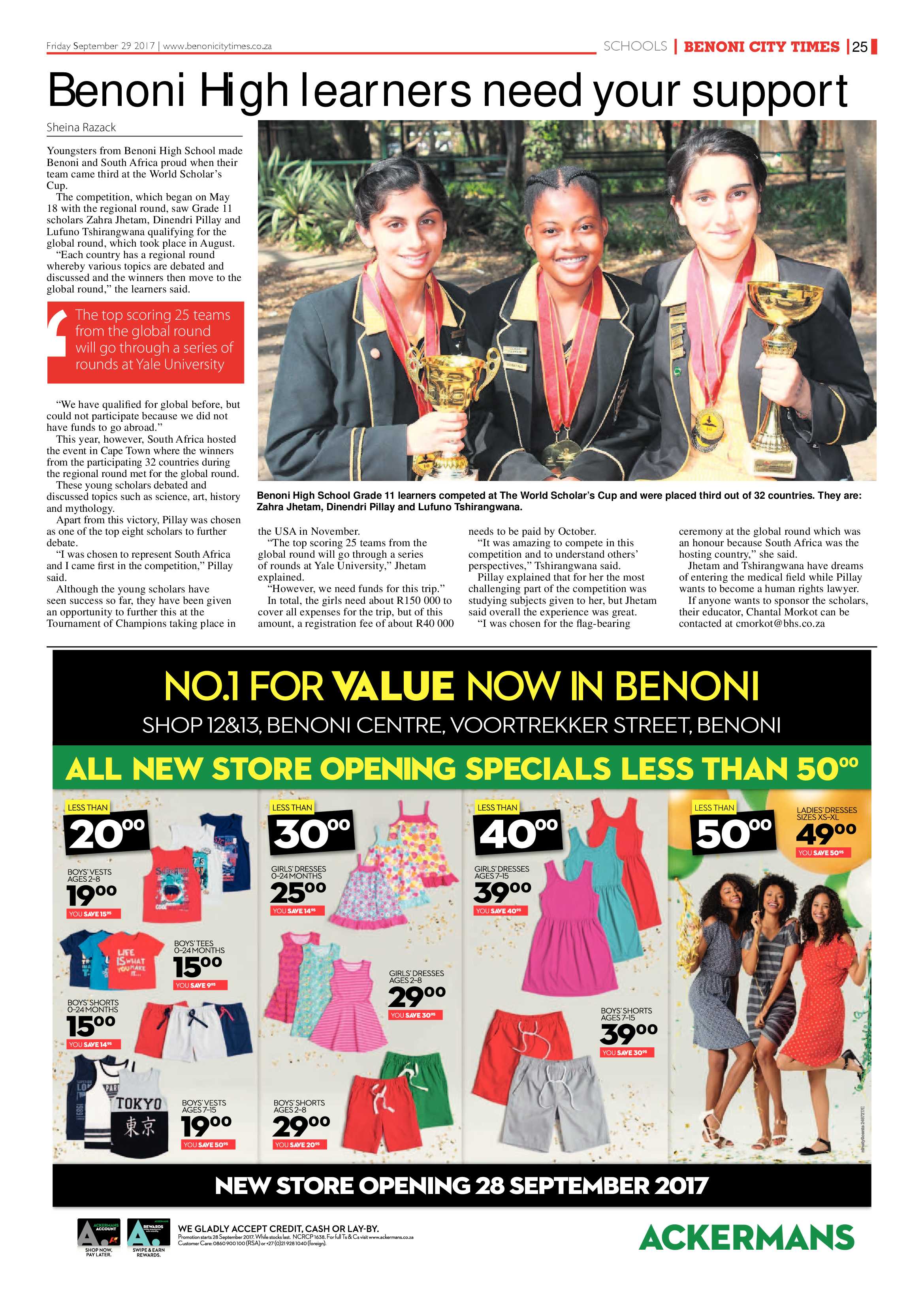 Benoni City Times 28 September 2017 page 25