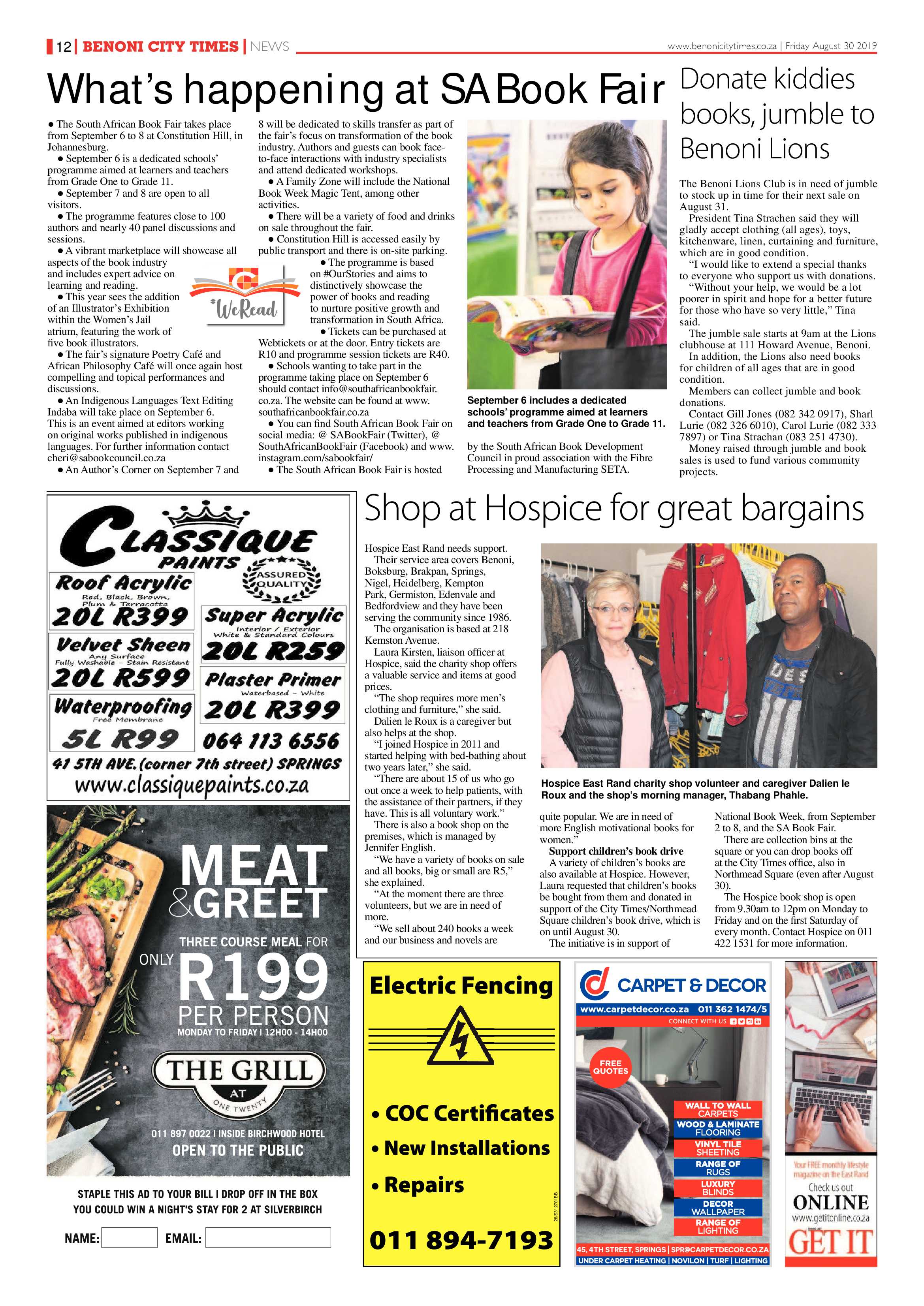 Benoni City Times 29 August 2019 page 12