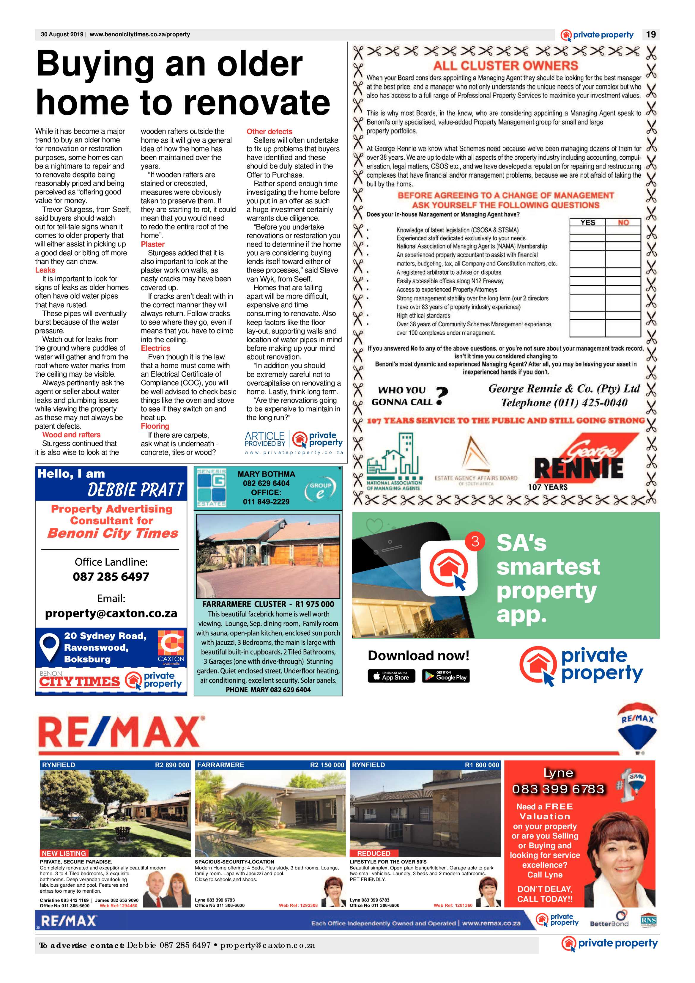 Benoni City Times 29 August 2019 page 19
