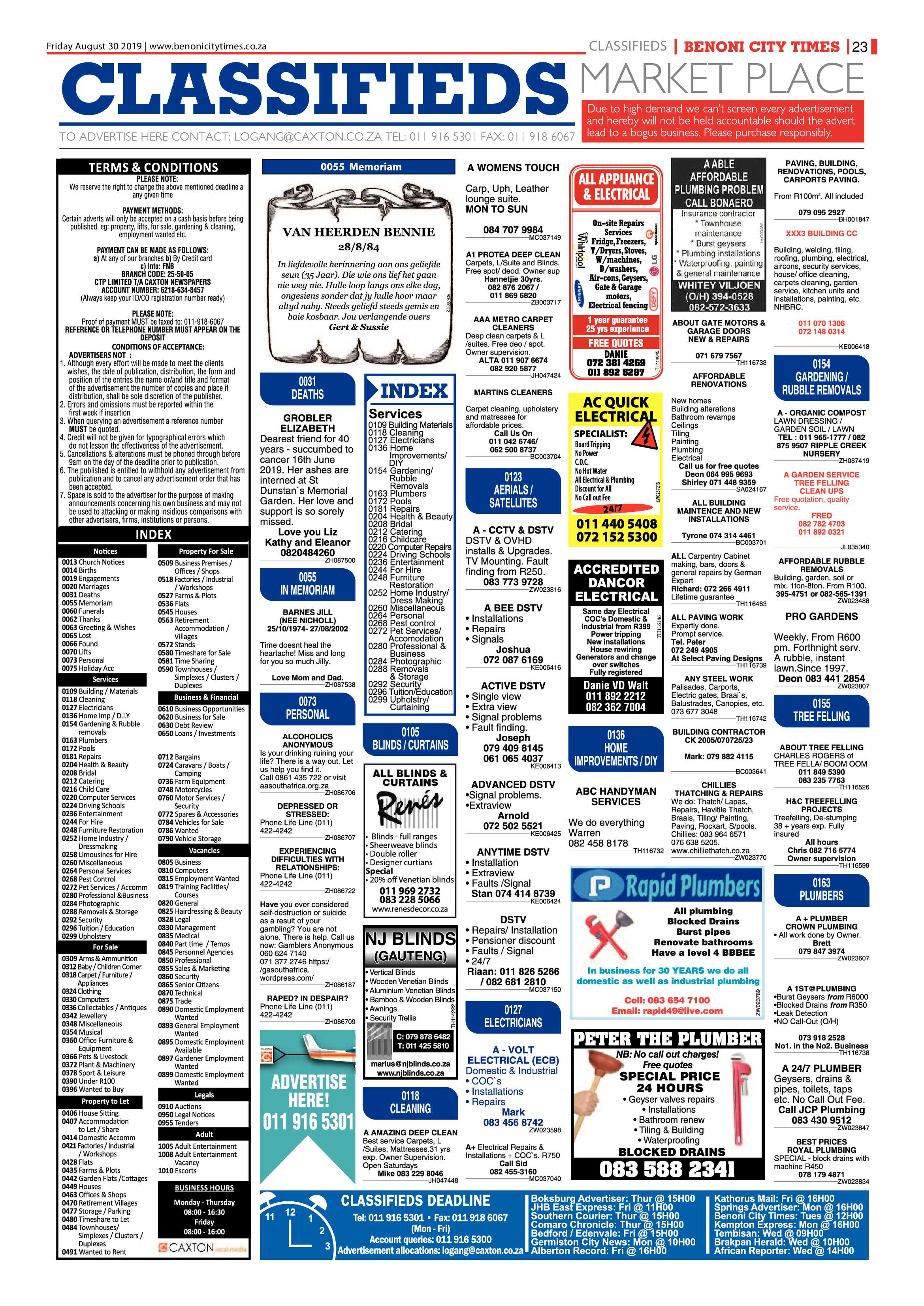 Benoni City Times 29 August 2019 page 23