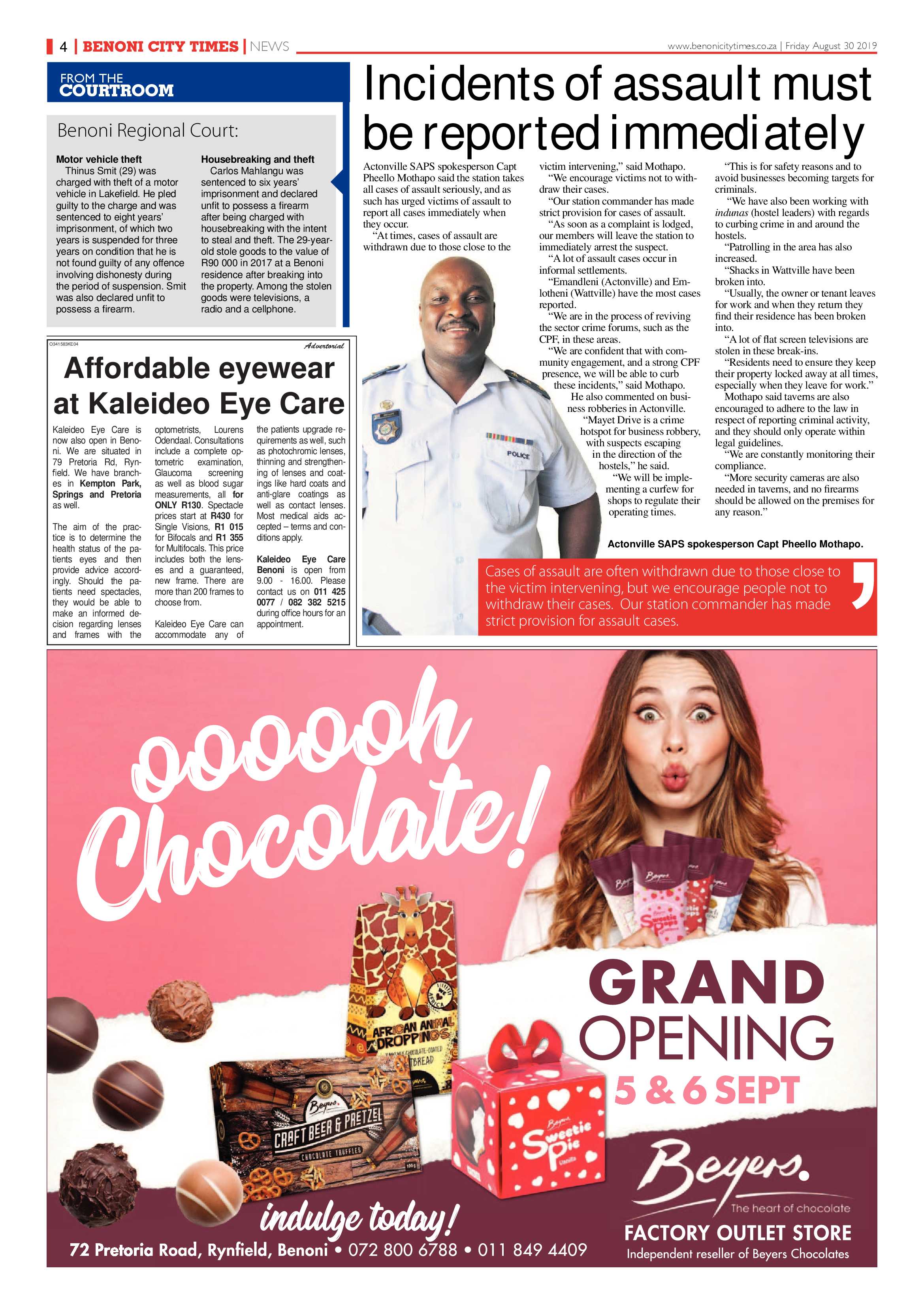 Benoni City Times 29 August 2019 page 4