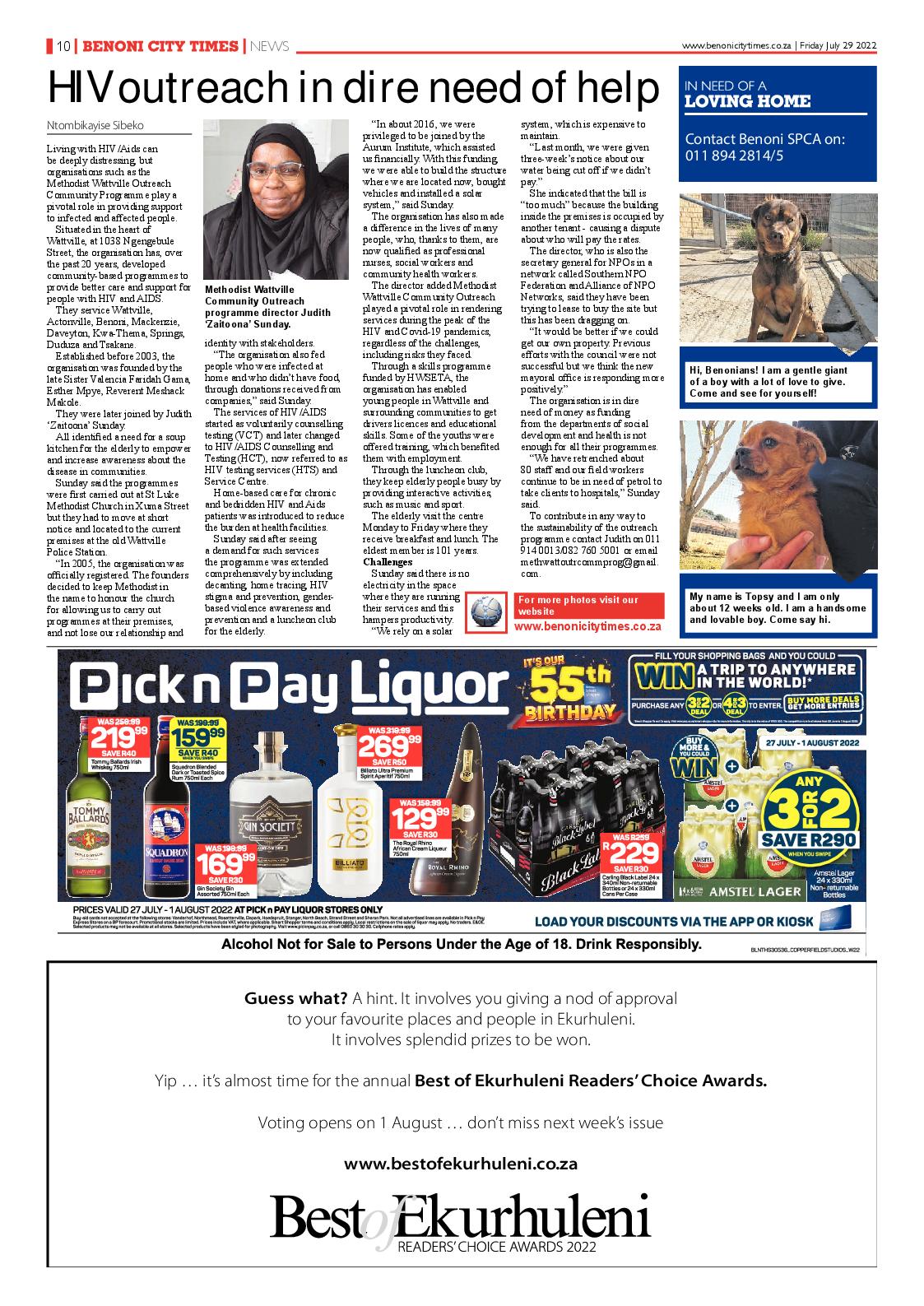 Benoni City Times 29 July 2022 page 10