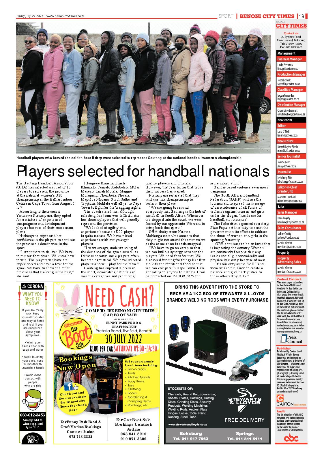 Benoni City Times 29 July 2022 page 19