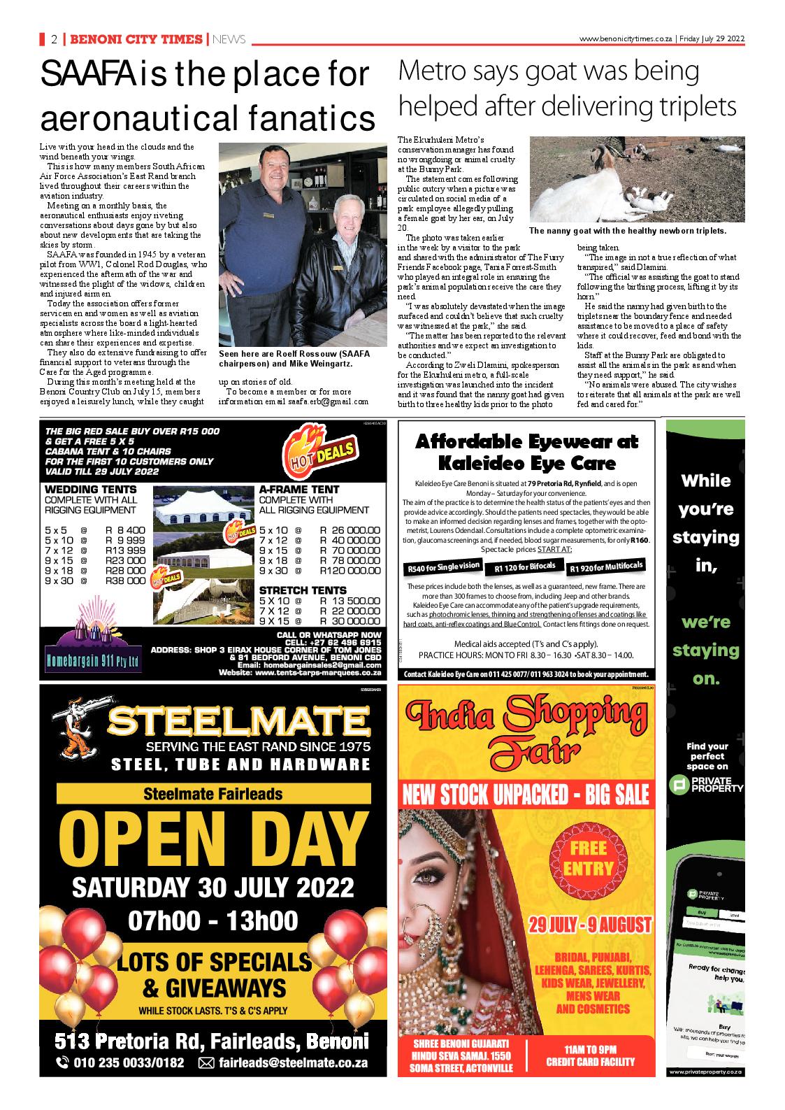 Benoni City Times 29 July 2022 page 2