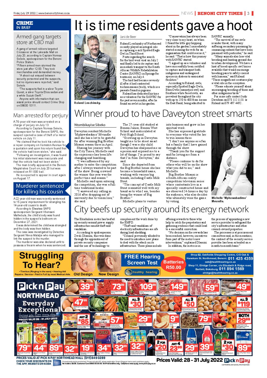 Benoni City Times 29 July 2022 page 3