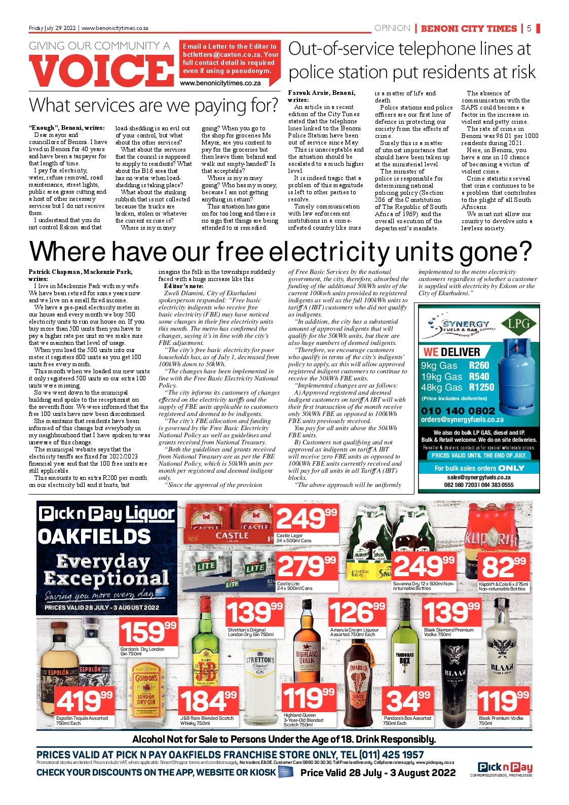 Benoni City Times 29 July 2022 page 5