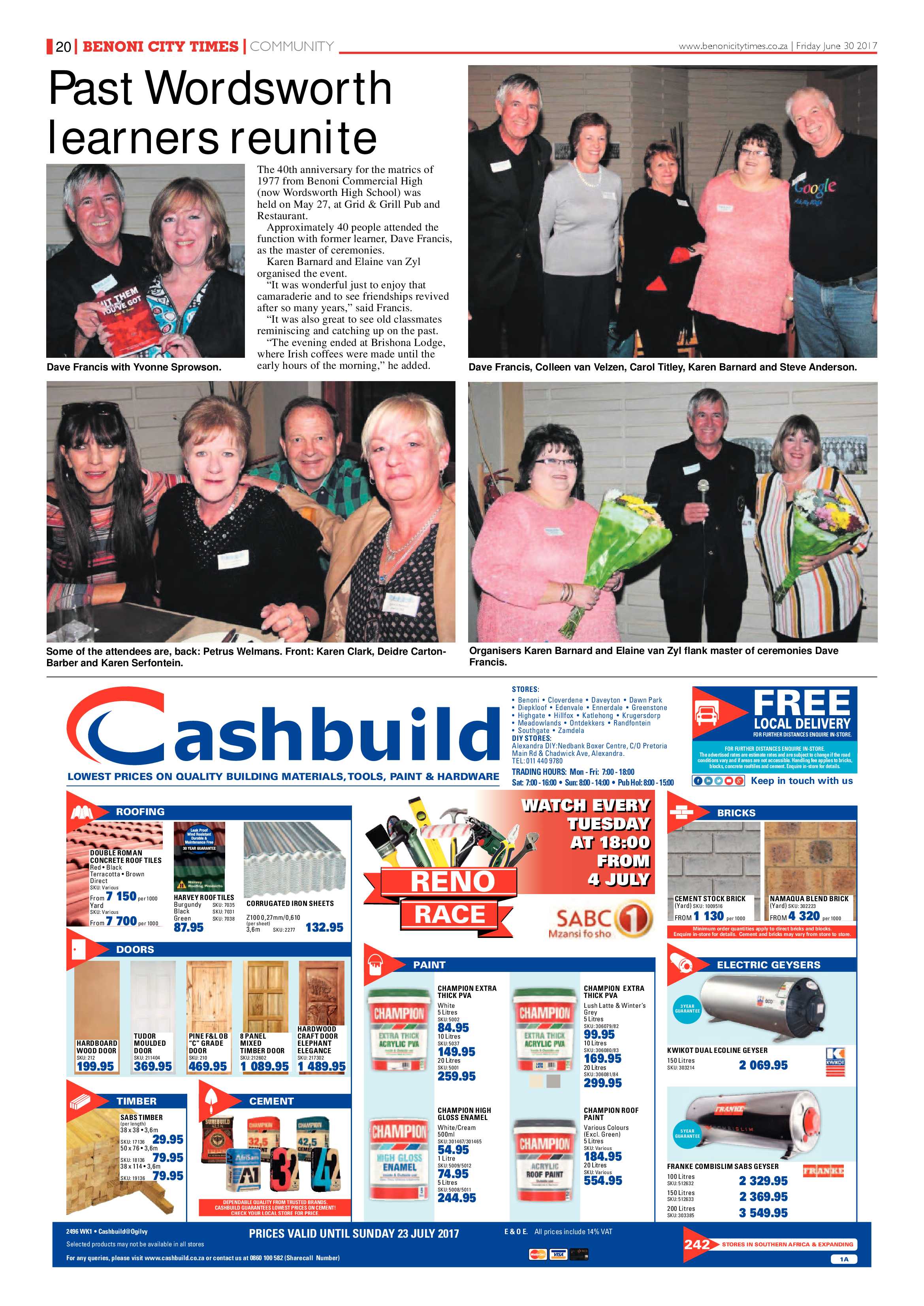Benoni City Times 29 June 2017 page 20