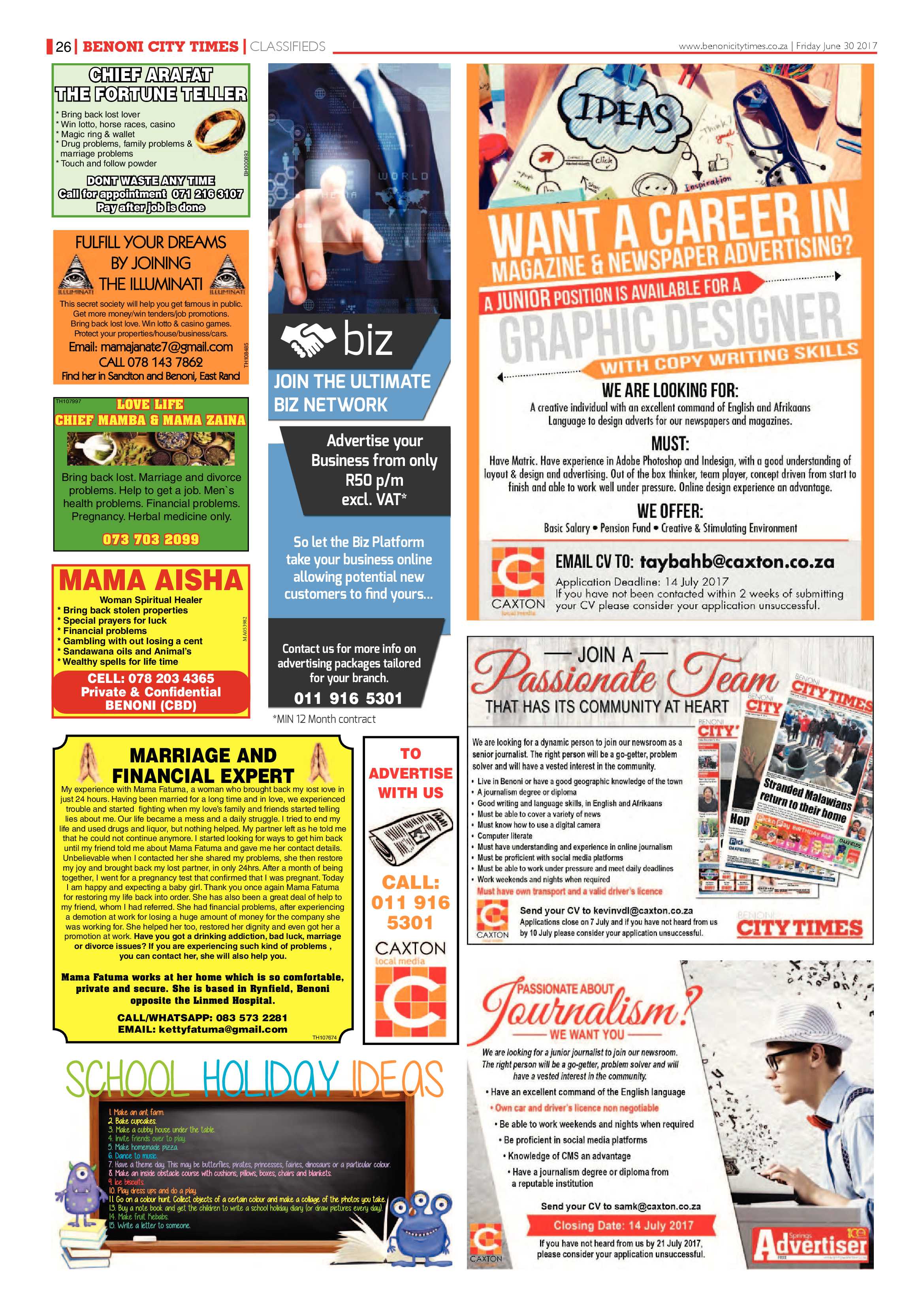 Benoni City Times 29 June 2017 page 26