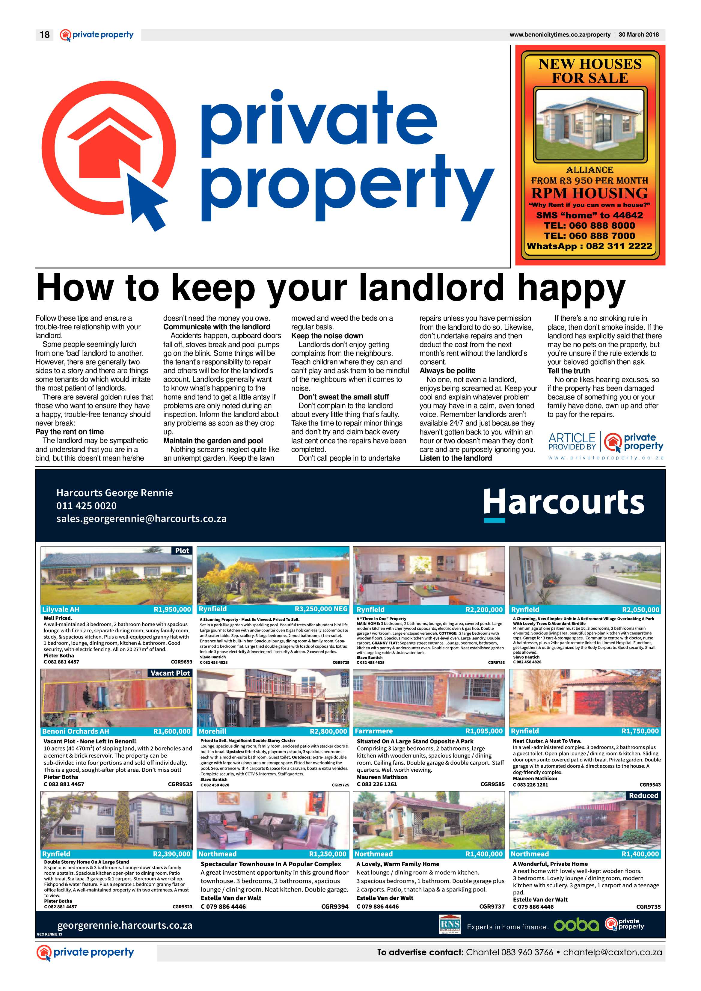Benoni City Times 29 March 2018 page 18